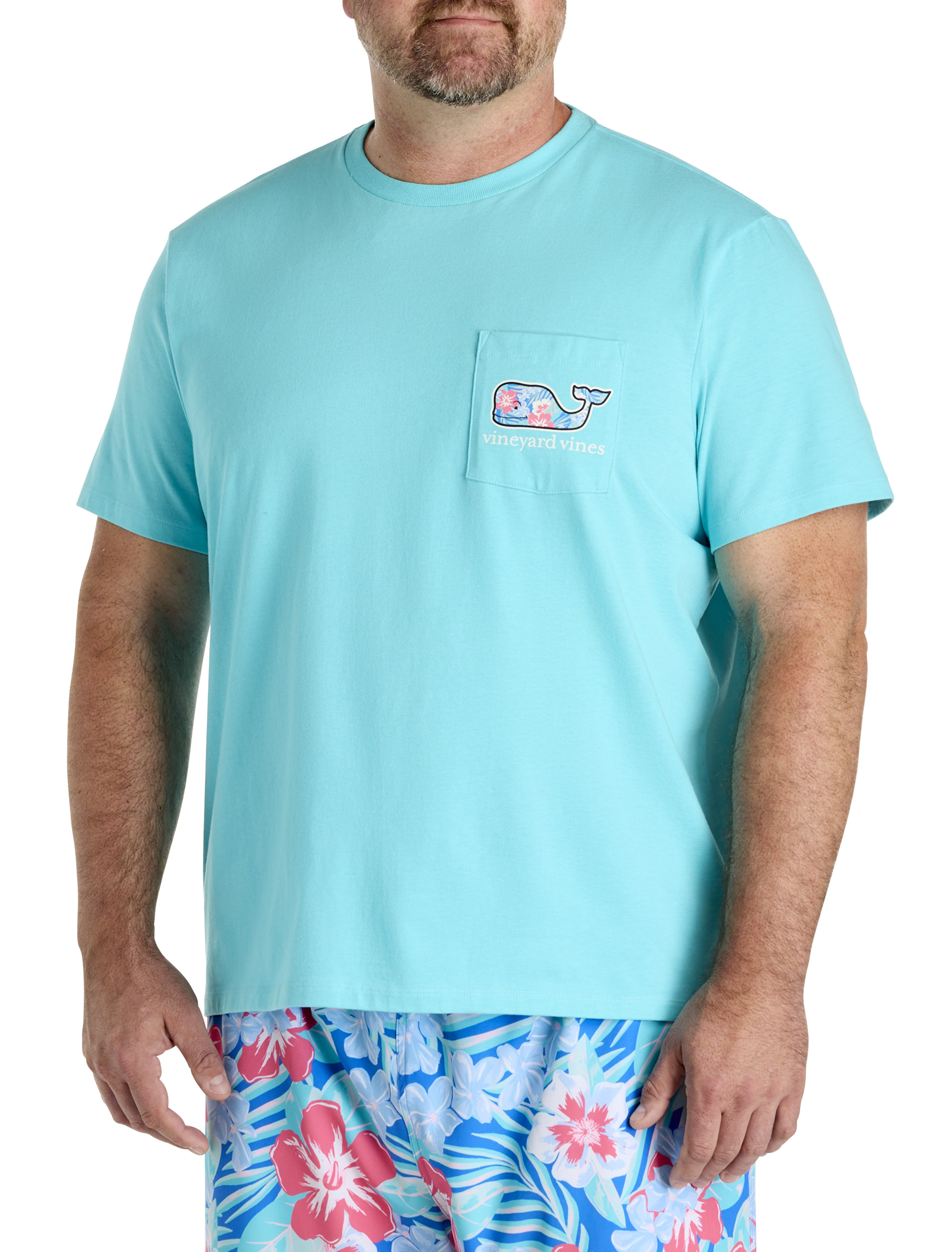 Big + Tall | Vineyard Vines Chappy Floral Whale T-Shirt | DXL