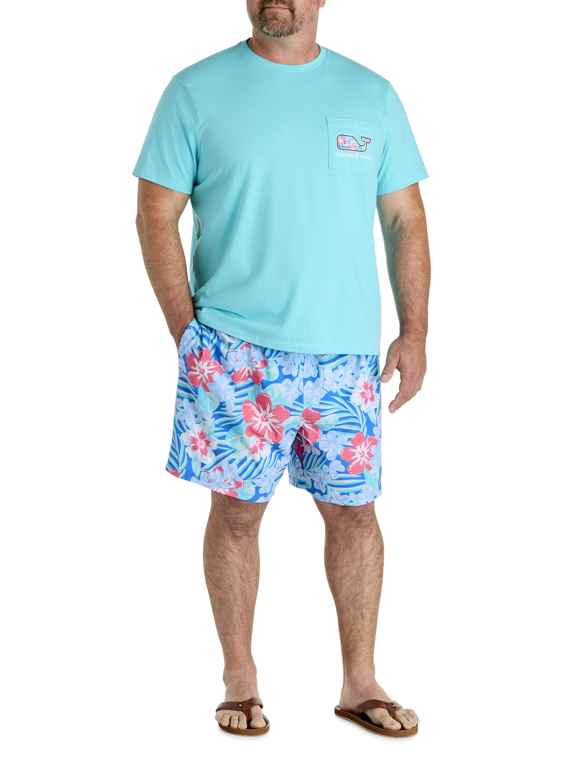 Floral Print Chappy Swim Trunks