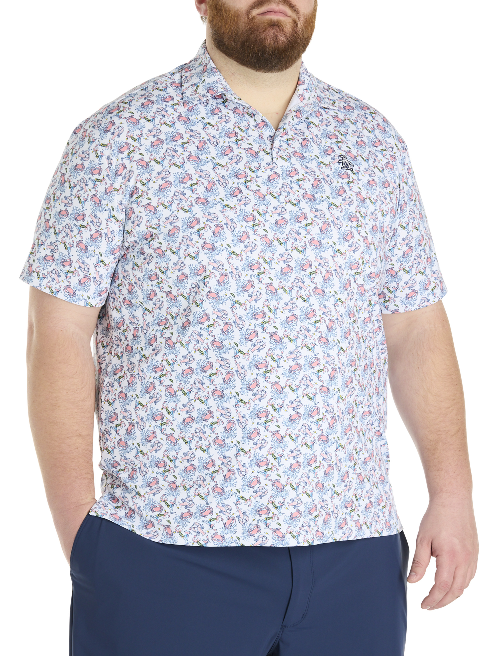 Big + Tall | Original Penguin Pete In The Ocean Caddy Polo Shirt | DXL