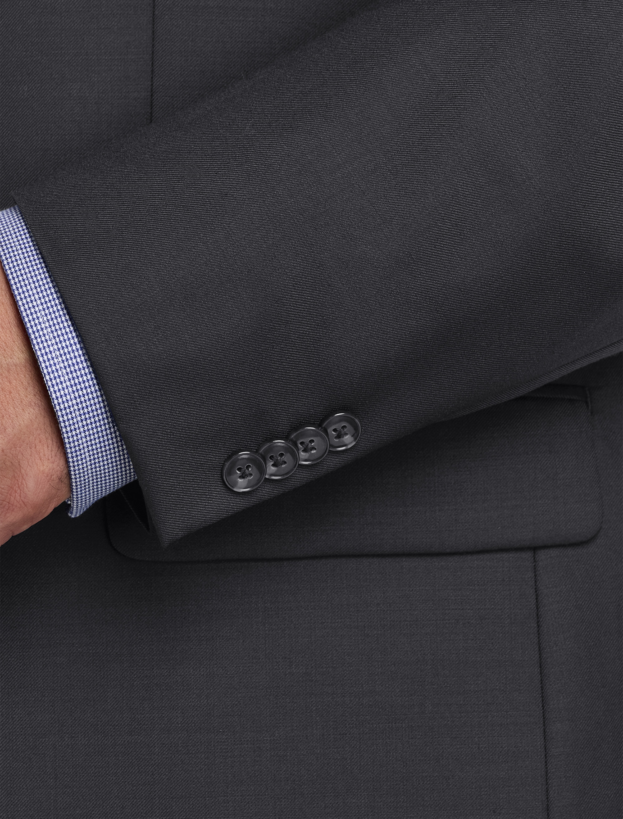 Solid Wool-Blend Suit Jacket