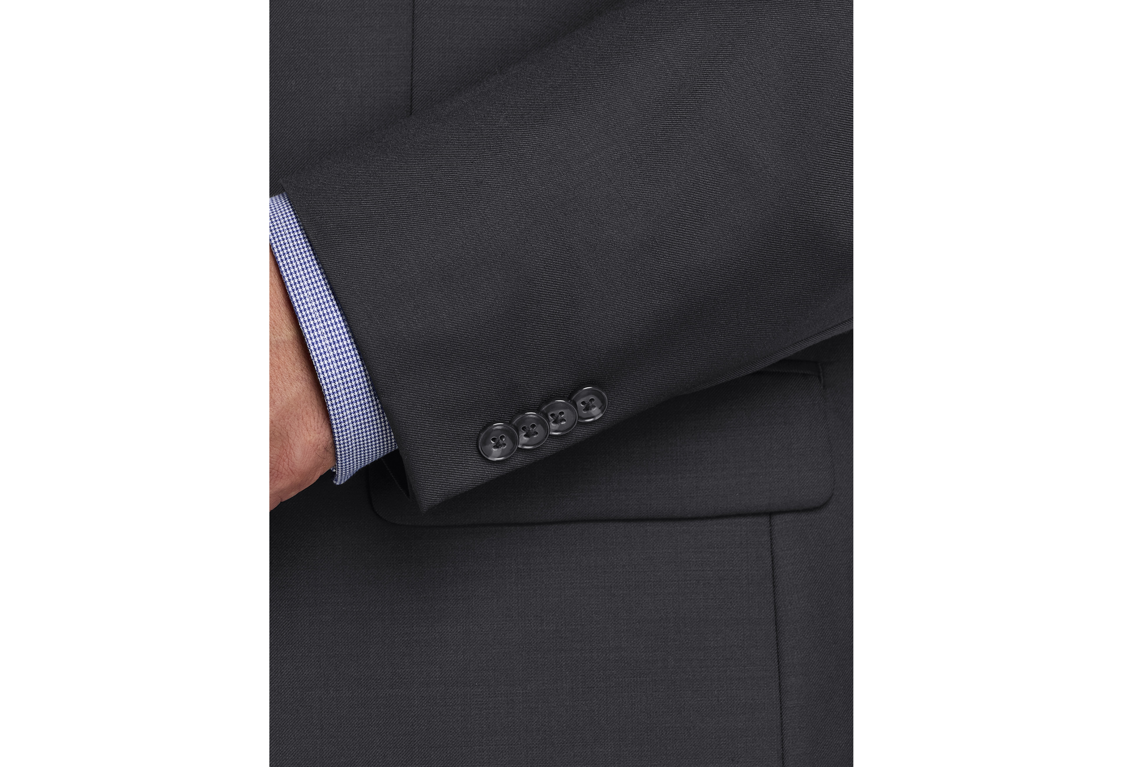 Solid Wool-Blend Suit Jacket