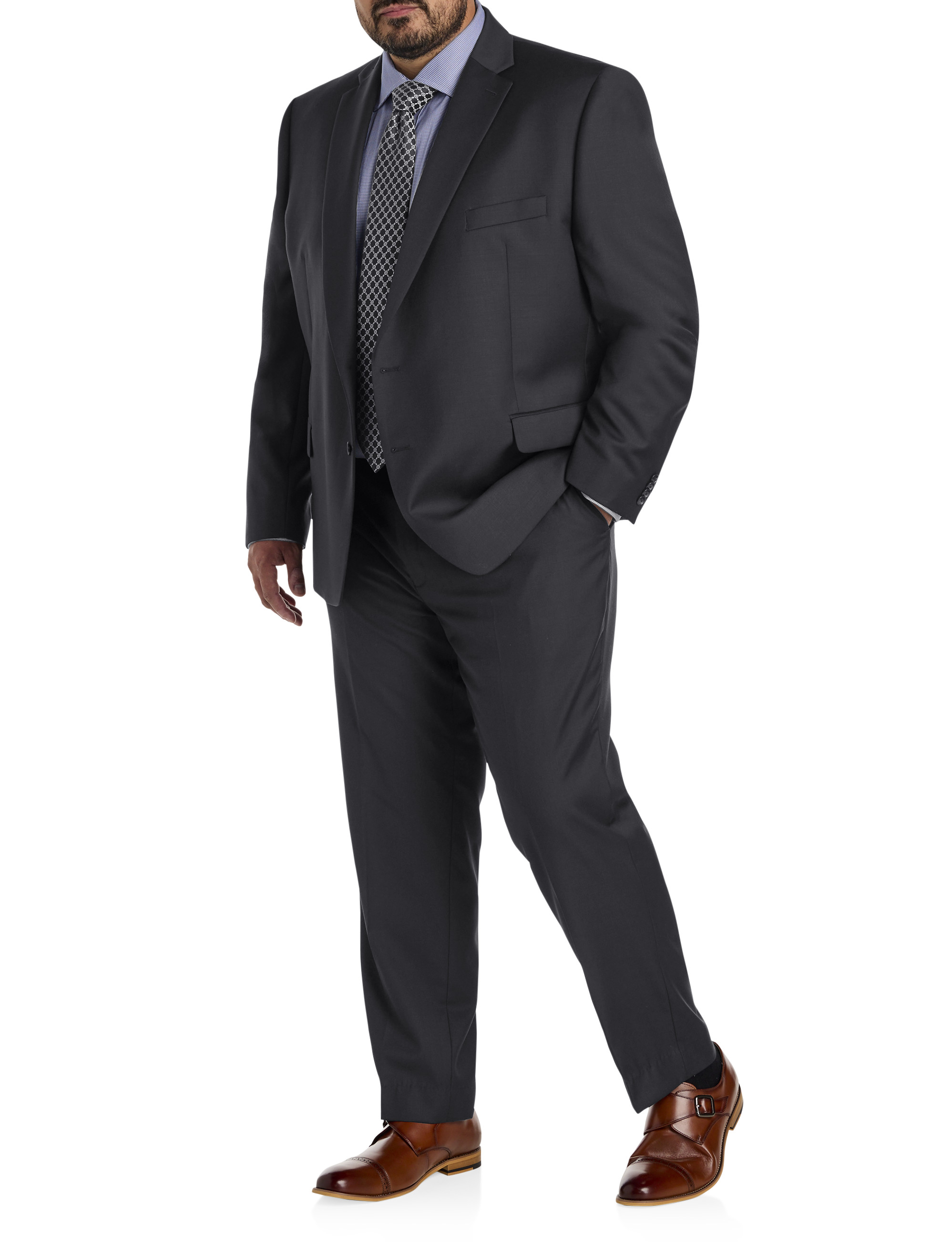 Solid Wool-Blend Suit Jacket