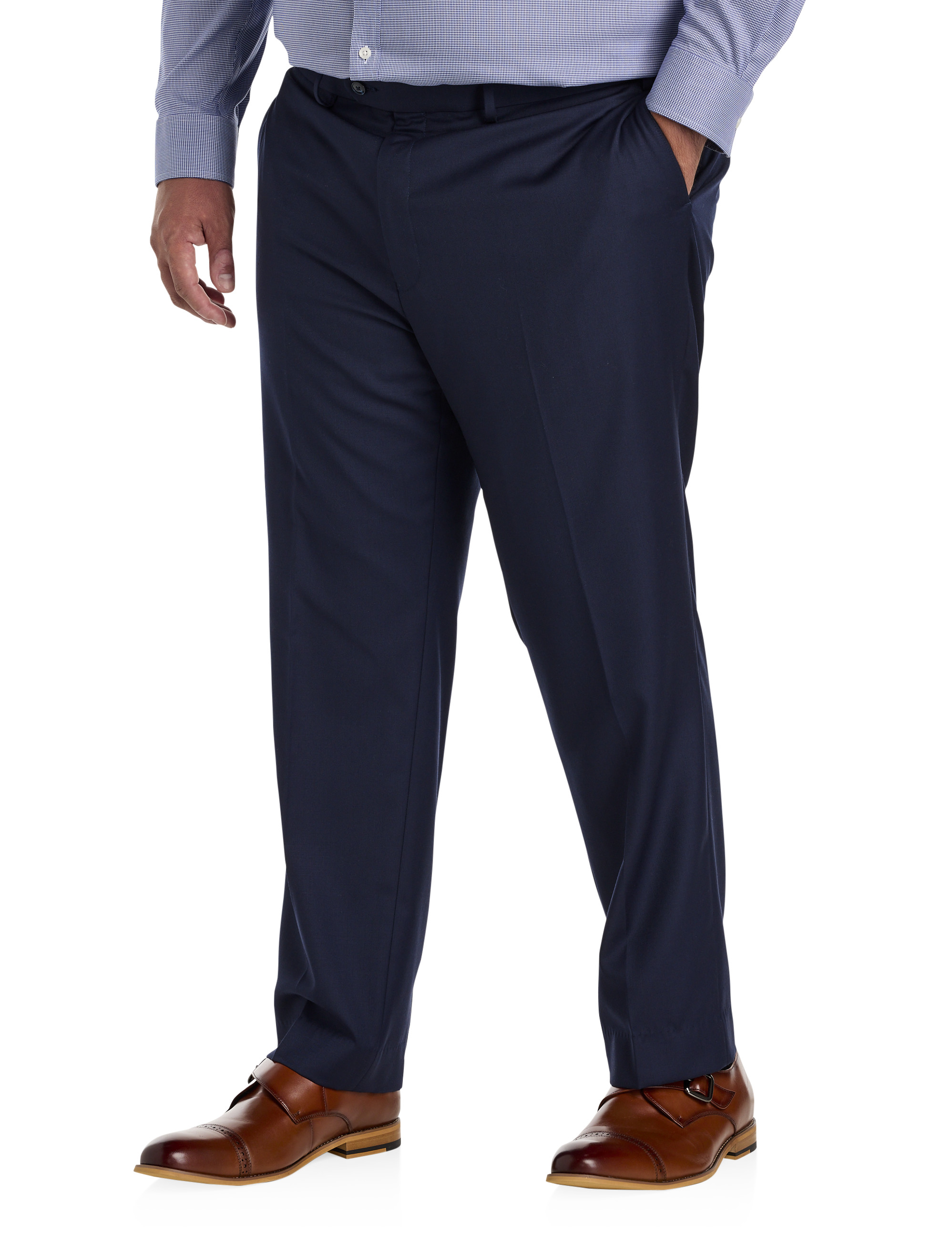 Men's Business Casual Navy Pants | DXL
