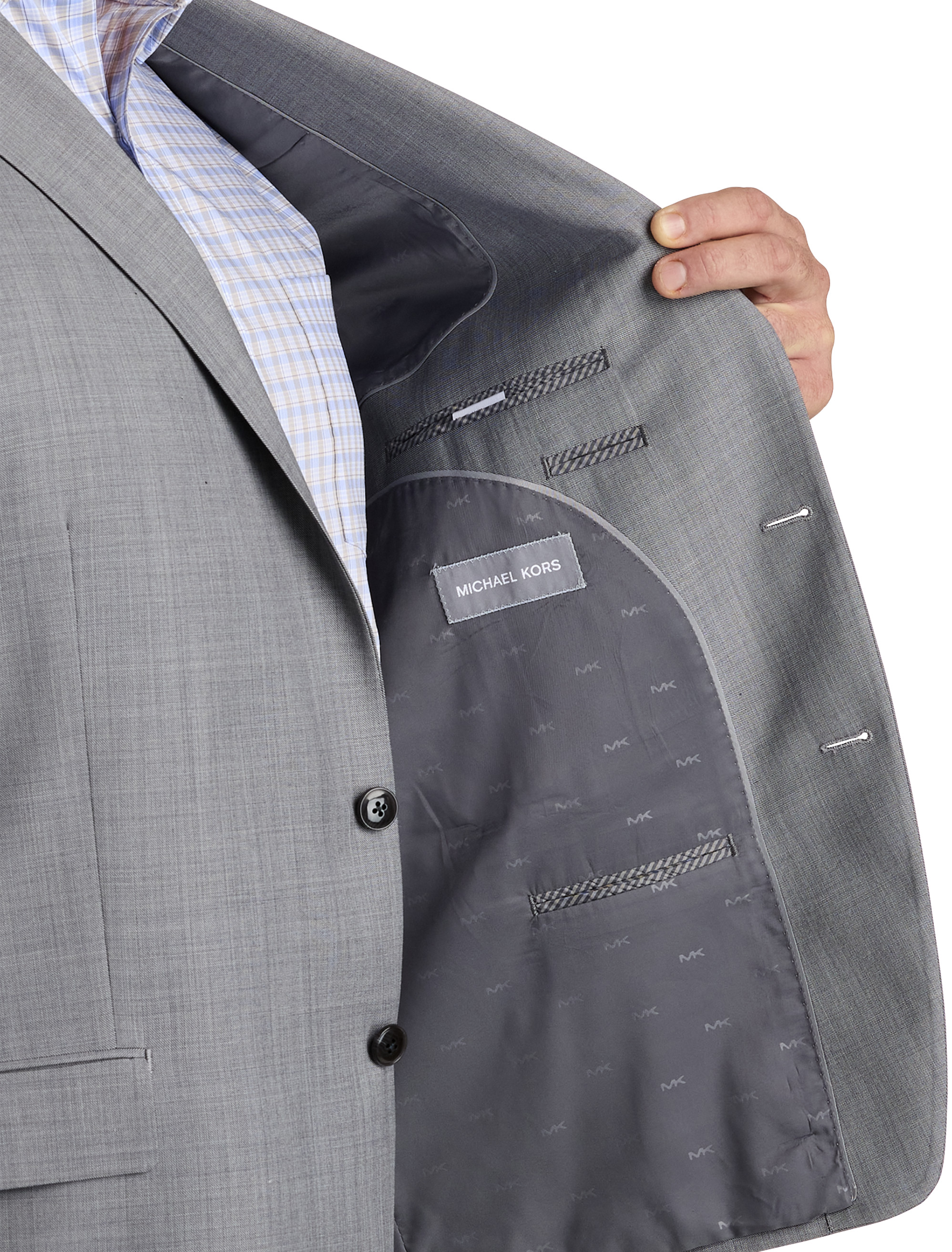 Big + Tall | Michael Kors Sharkskin Wool-Blend Suit Jacket | DXL