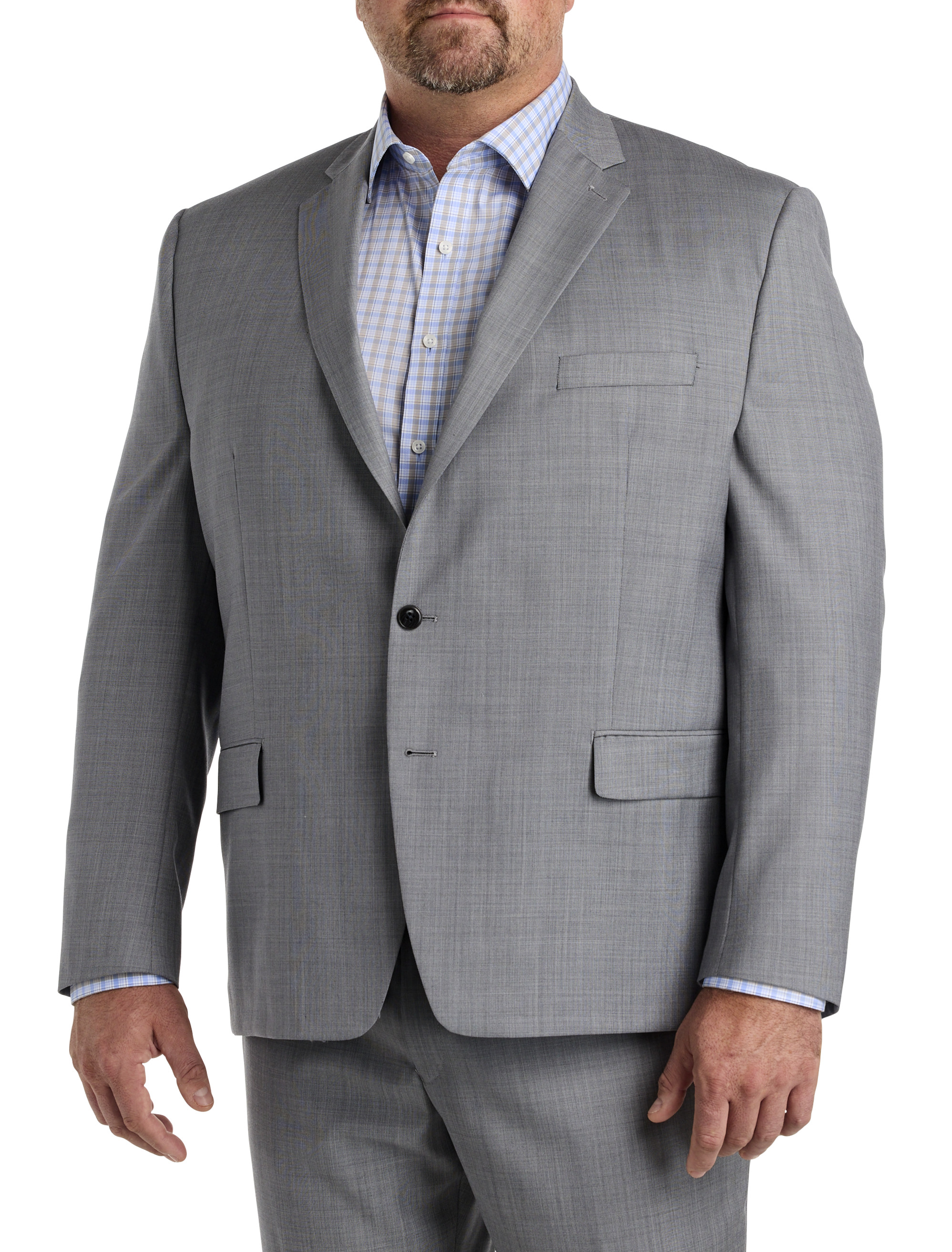 ALPHA ICON XL フルスーツ グレー Big + Tall | Michael Kors Sharkskin Wool-Blend Suit Jacket | DXL