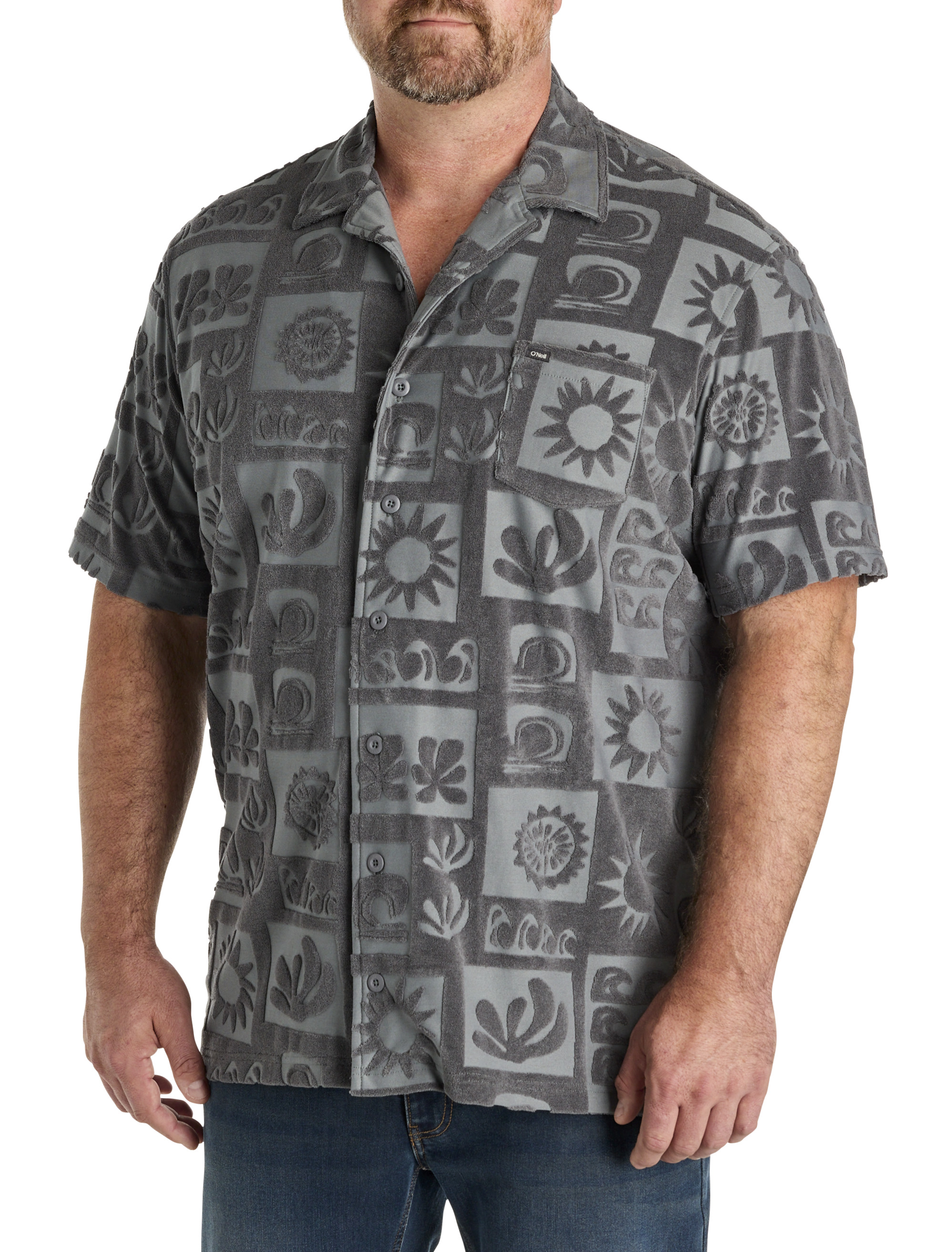 Big + Tall | O'Neill O'Riginals Era Jacquard Knit Sport Shirt | DXL