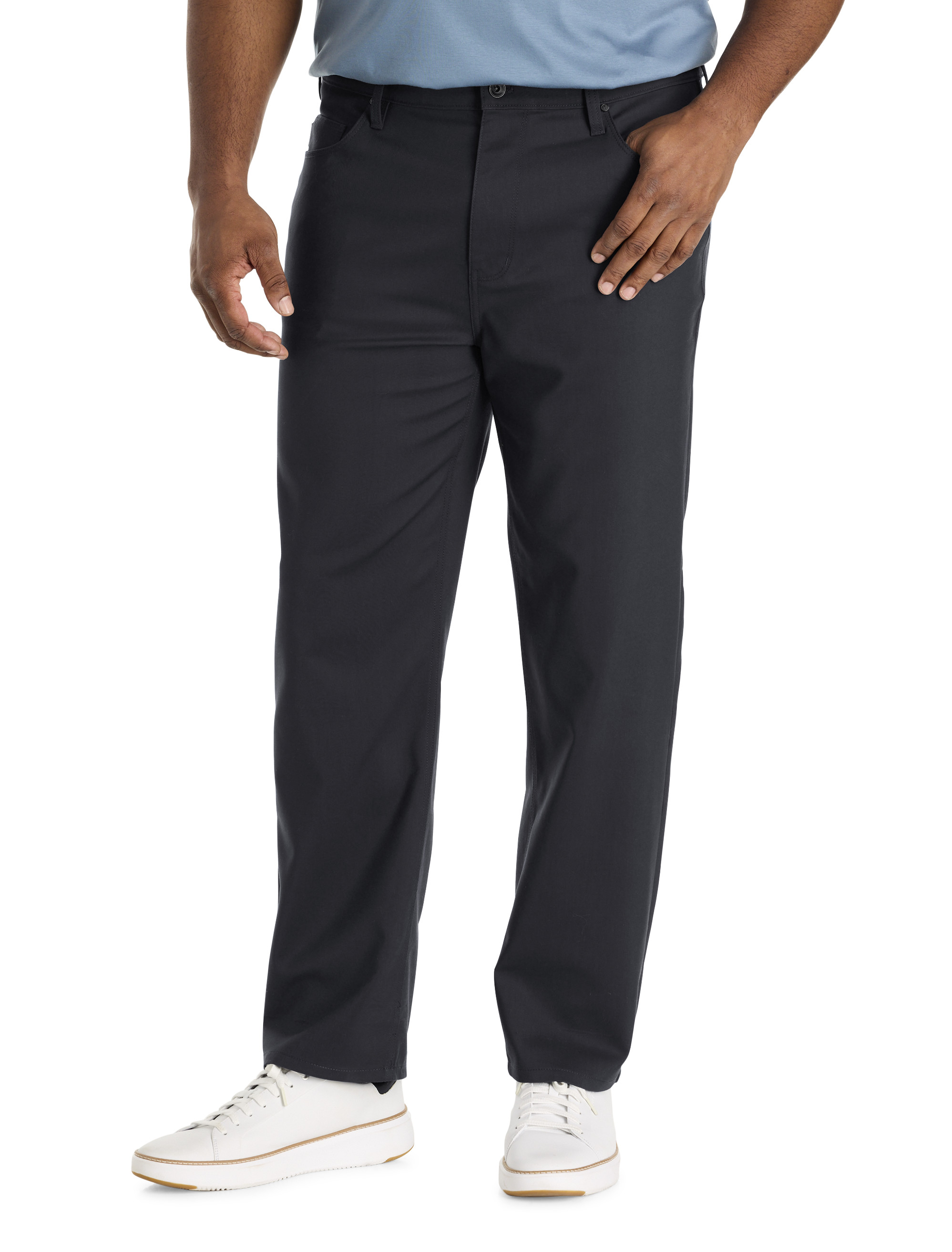 Men's Black Tapered Pants | DXL