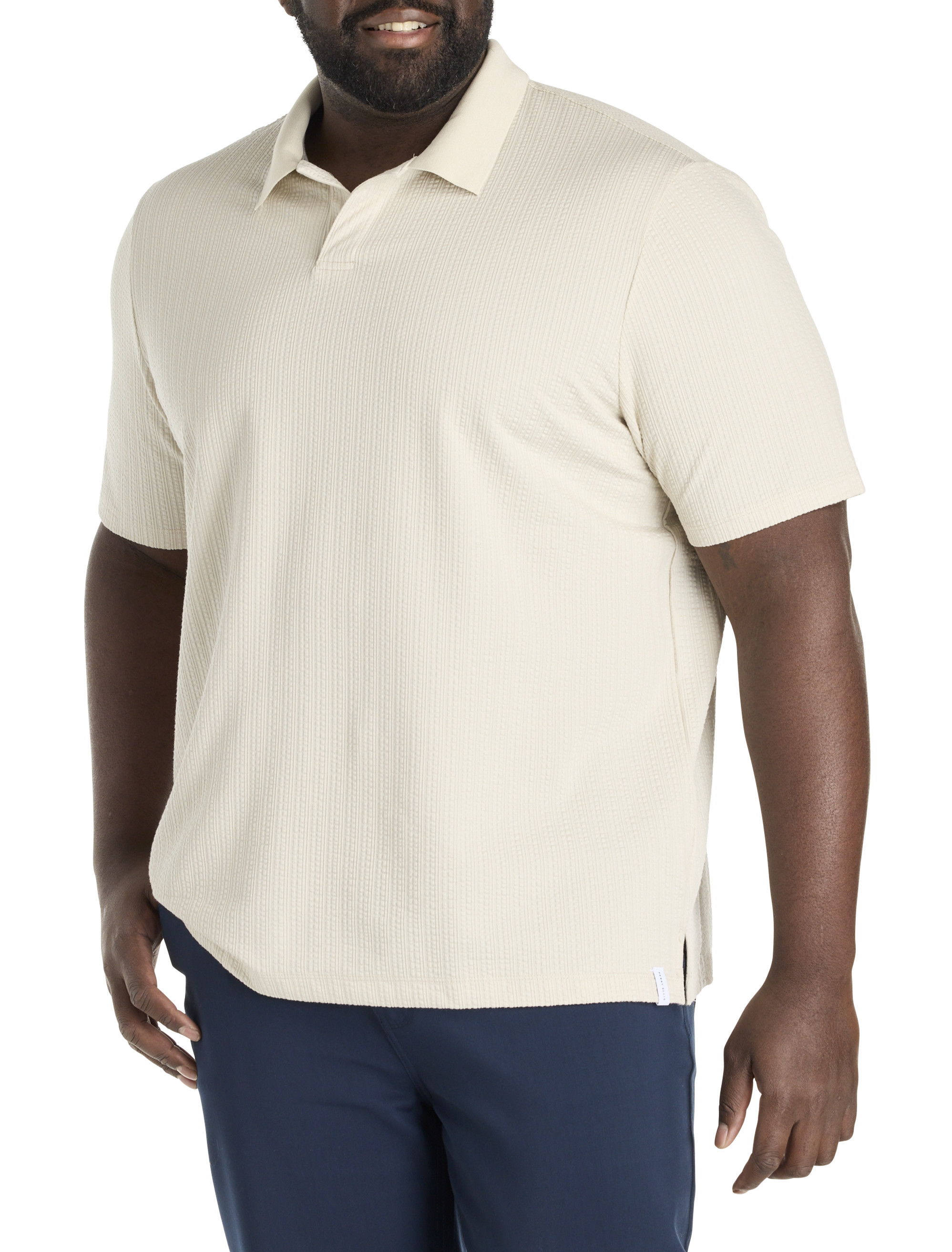Big + Tall | Perry Ellis Seersucker Polo Shirt | DXL
