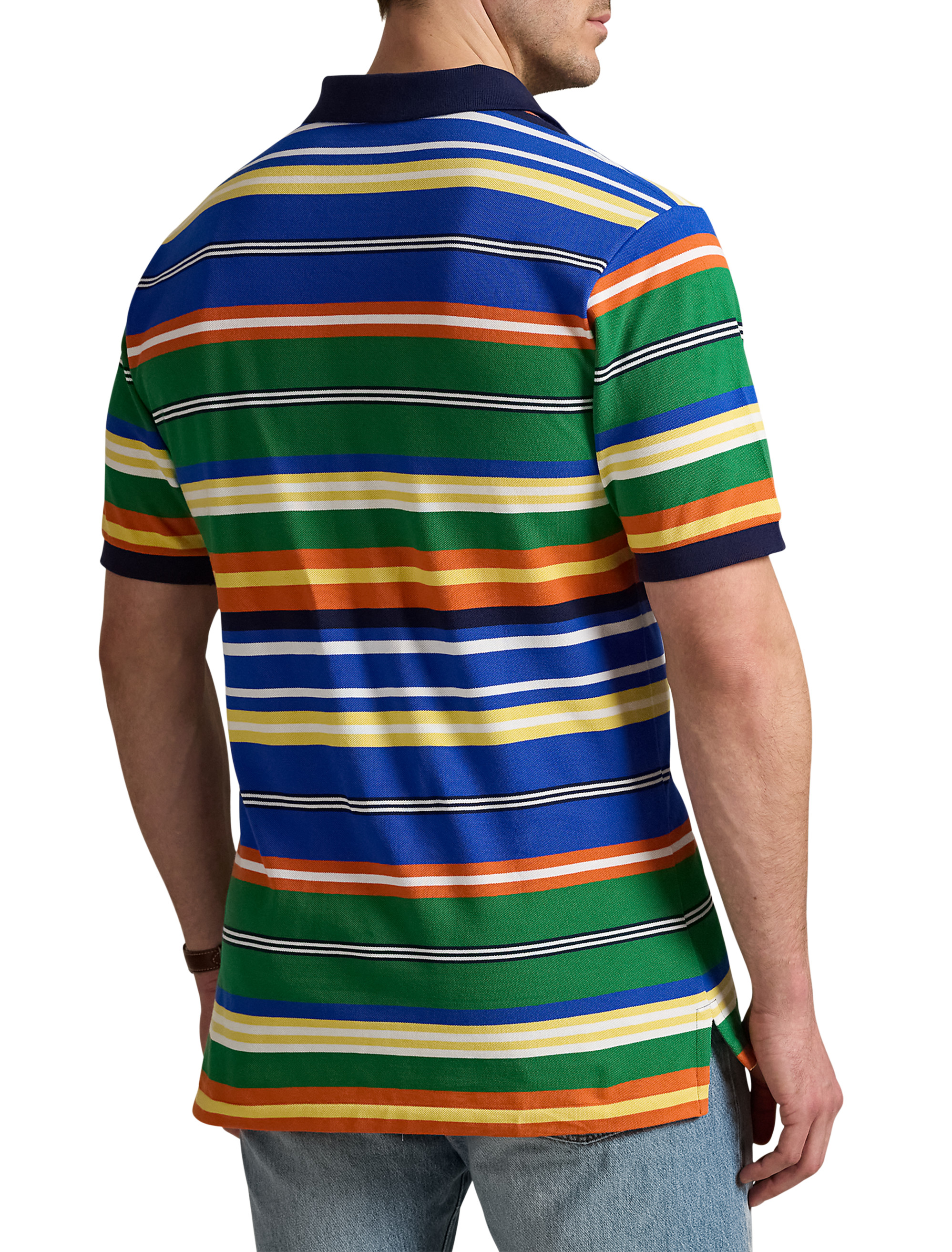 Big + Tall | Polo Ralph Lauren Striped Mesh Polo Shirt | DXL