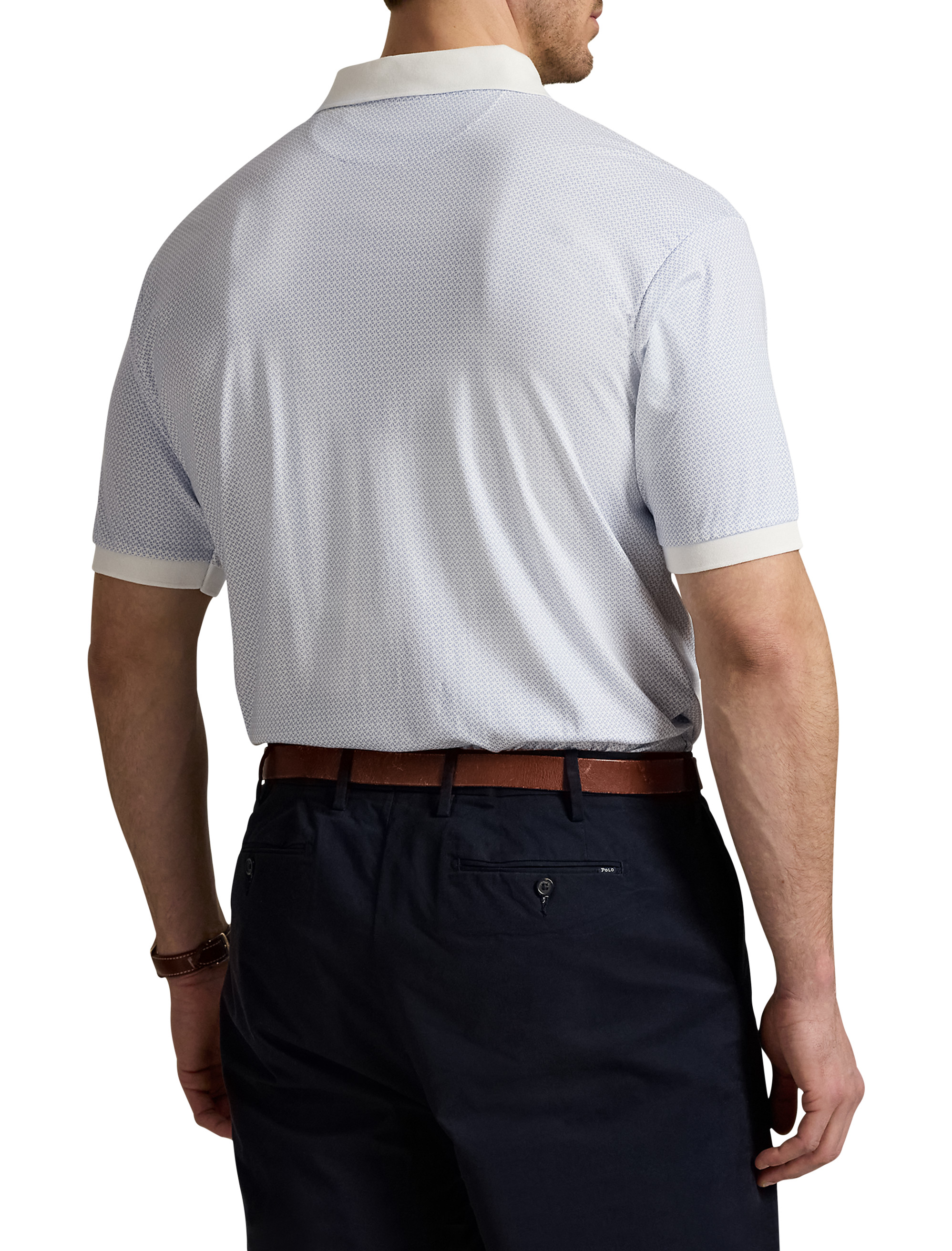 Soft Touch Geometric Print Polo Shirt