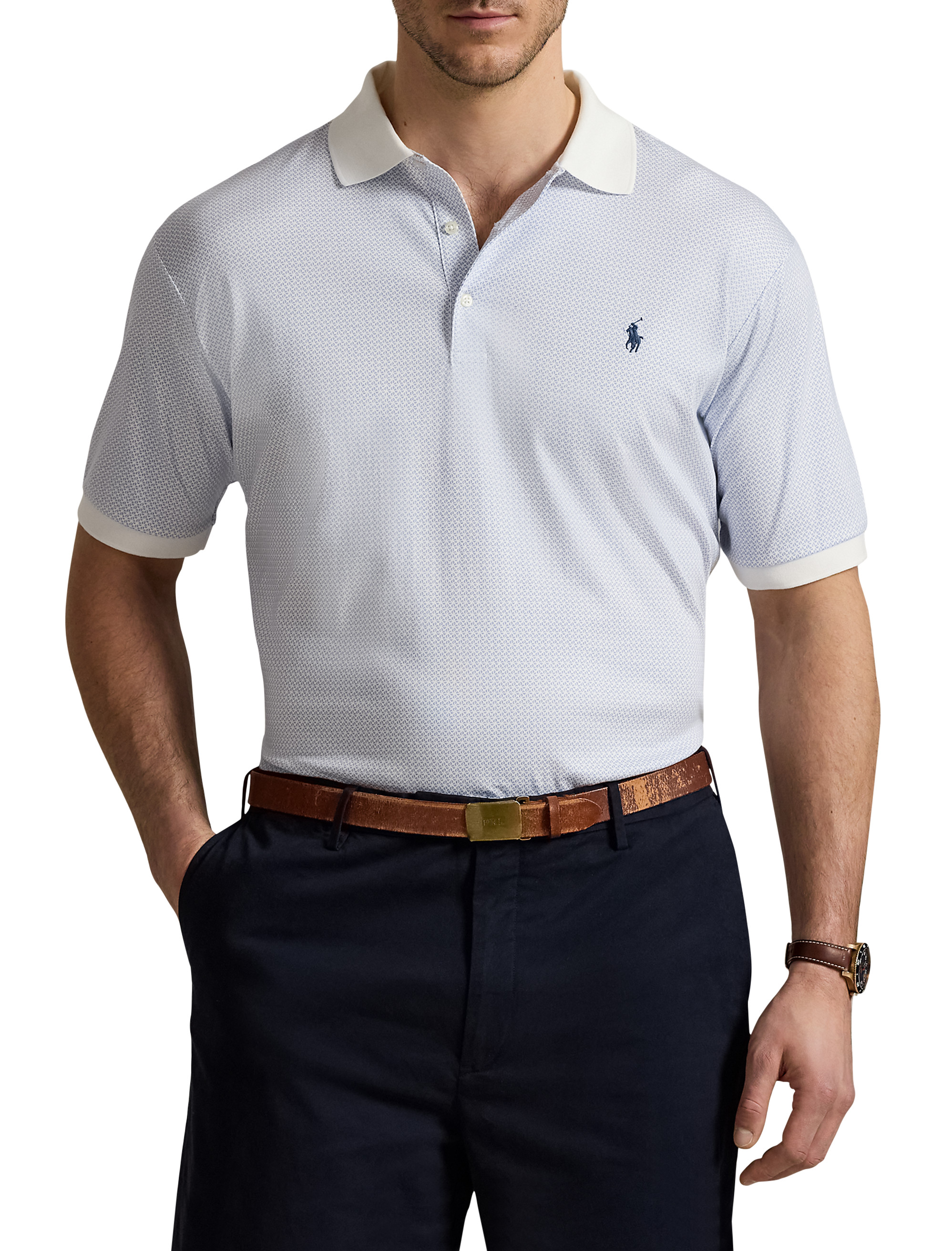 Big + Tall | Polo Ralph Lauren Soft Touch Geometric Print Polo