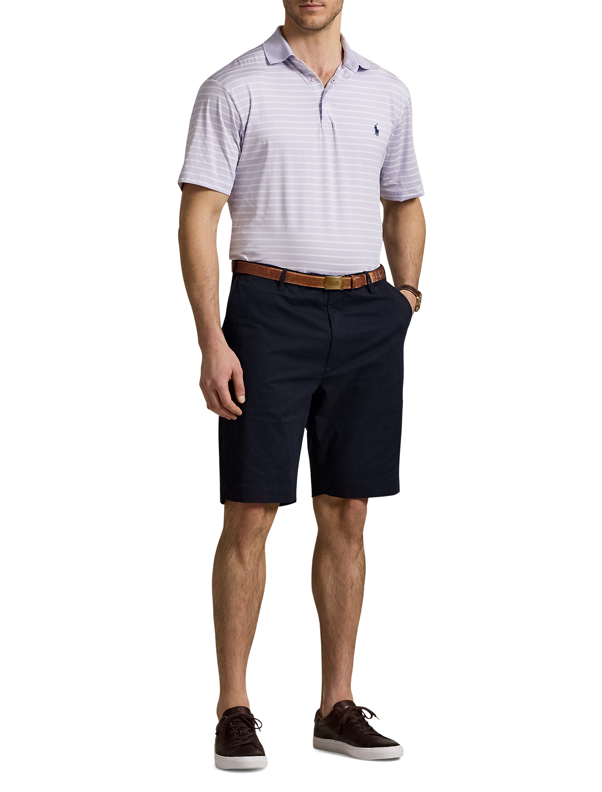 Striped Performance Polo Shirt