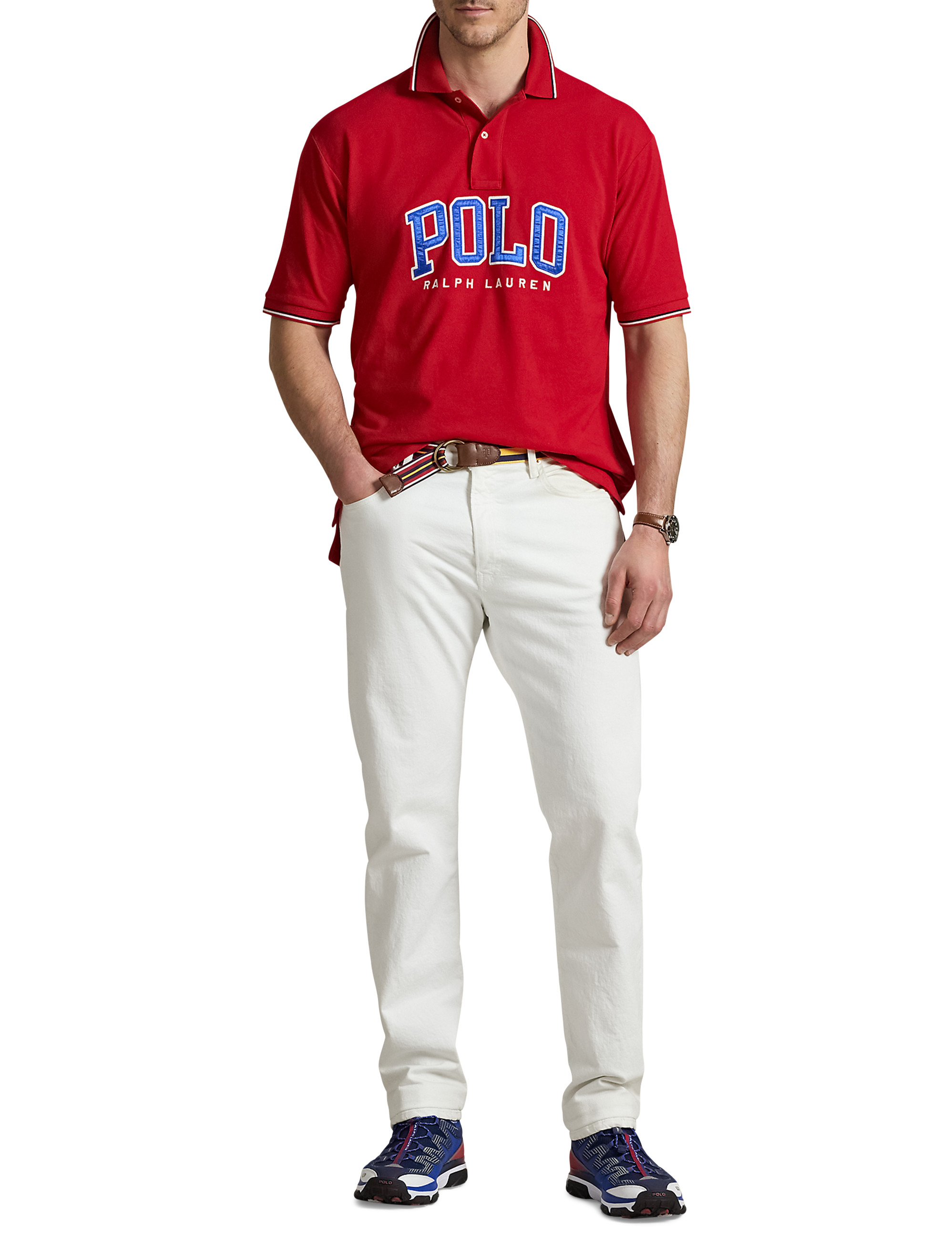 Big + Tall | Polo Ralph Lauren Logo Mesh Polo Shirt | DXL