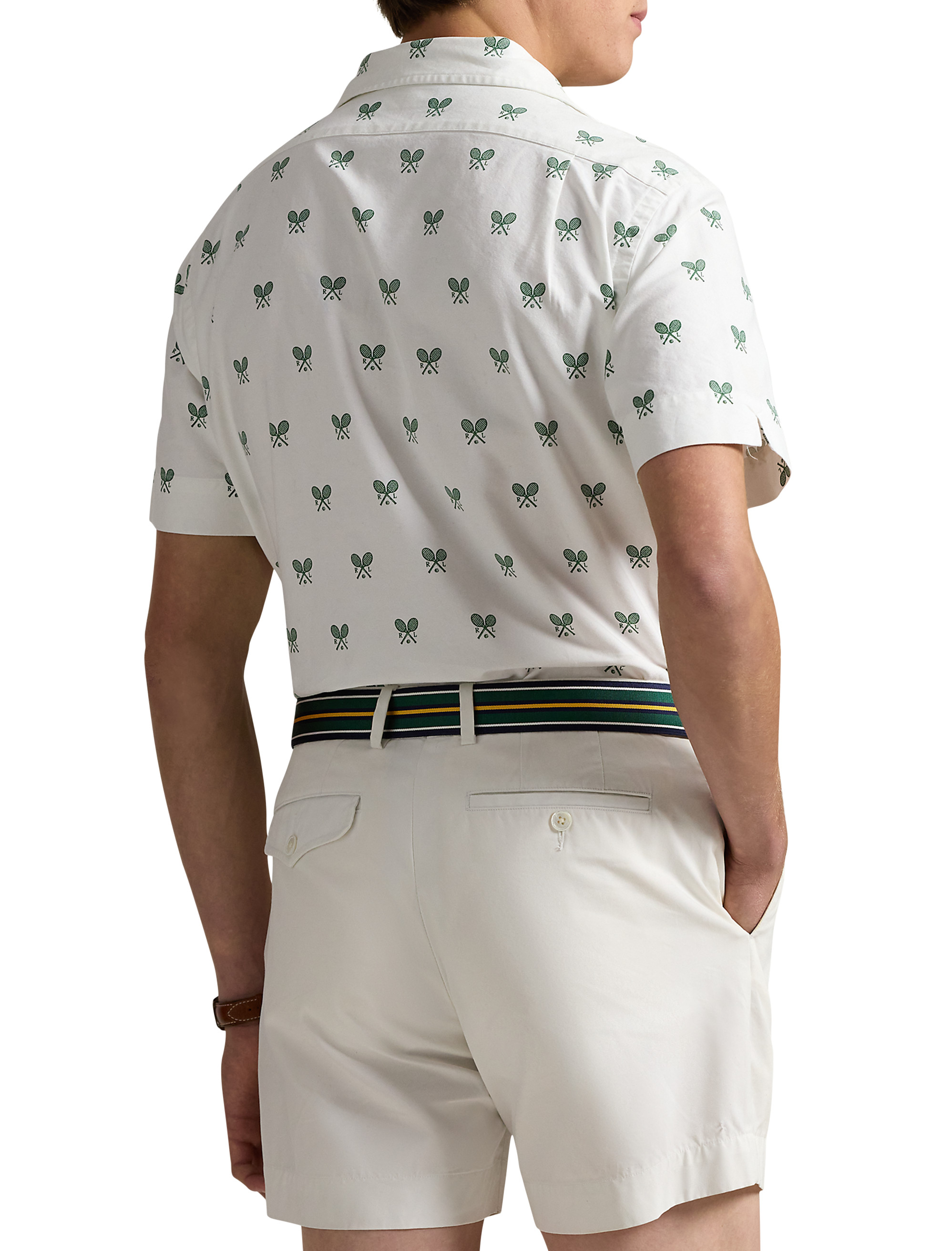 Big + Tall | Polo Ralph Lauren Racquet-Print Oxford Sport Shirt | DXL