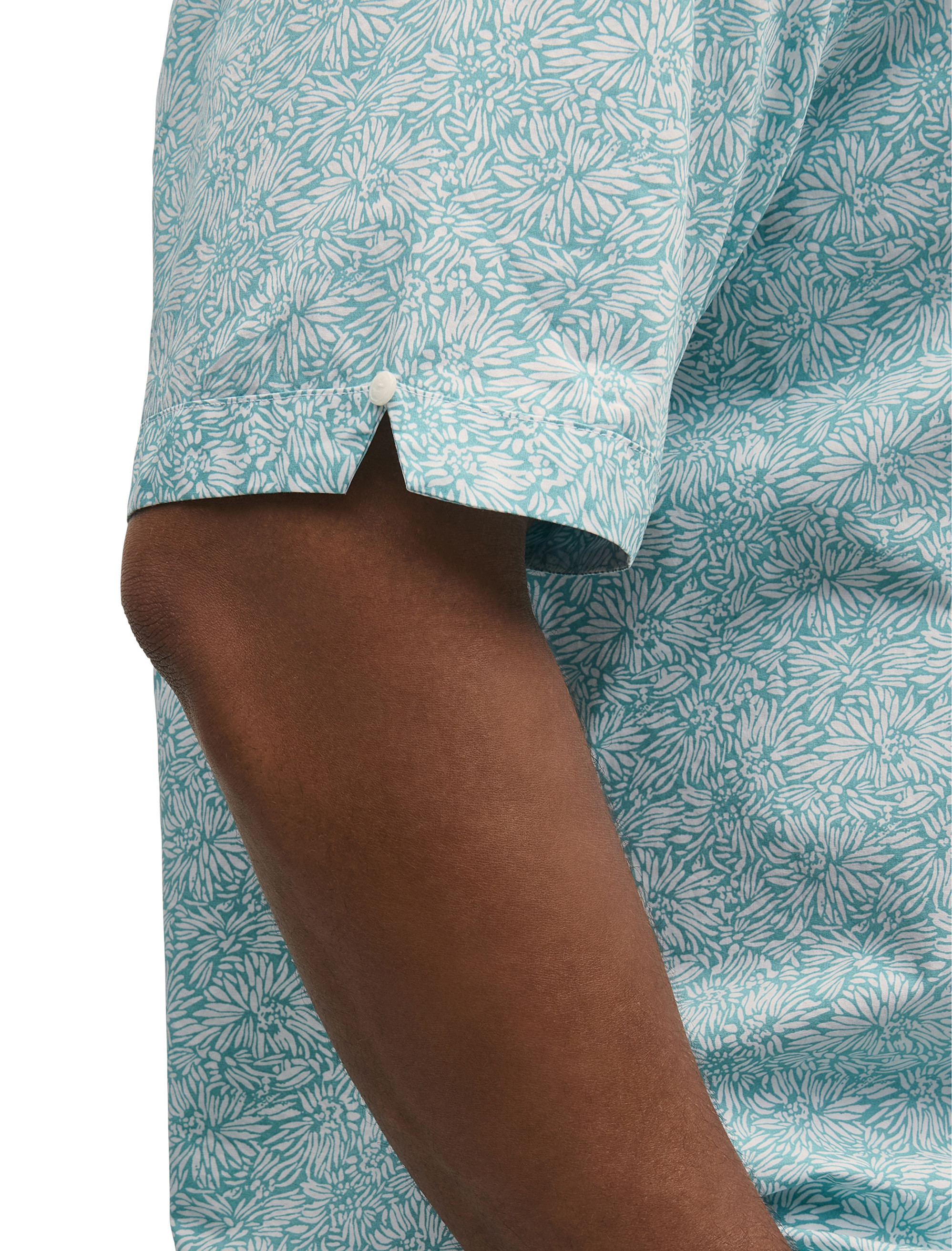 Non-Iron Leaf Print Sport Shirt