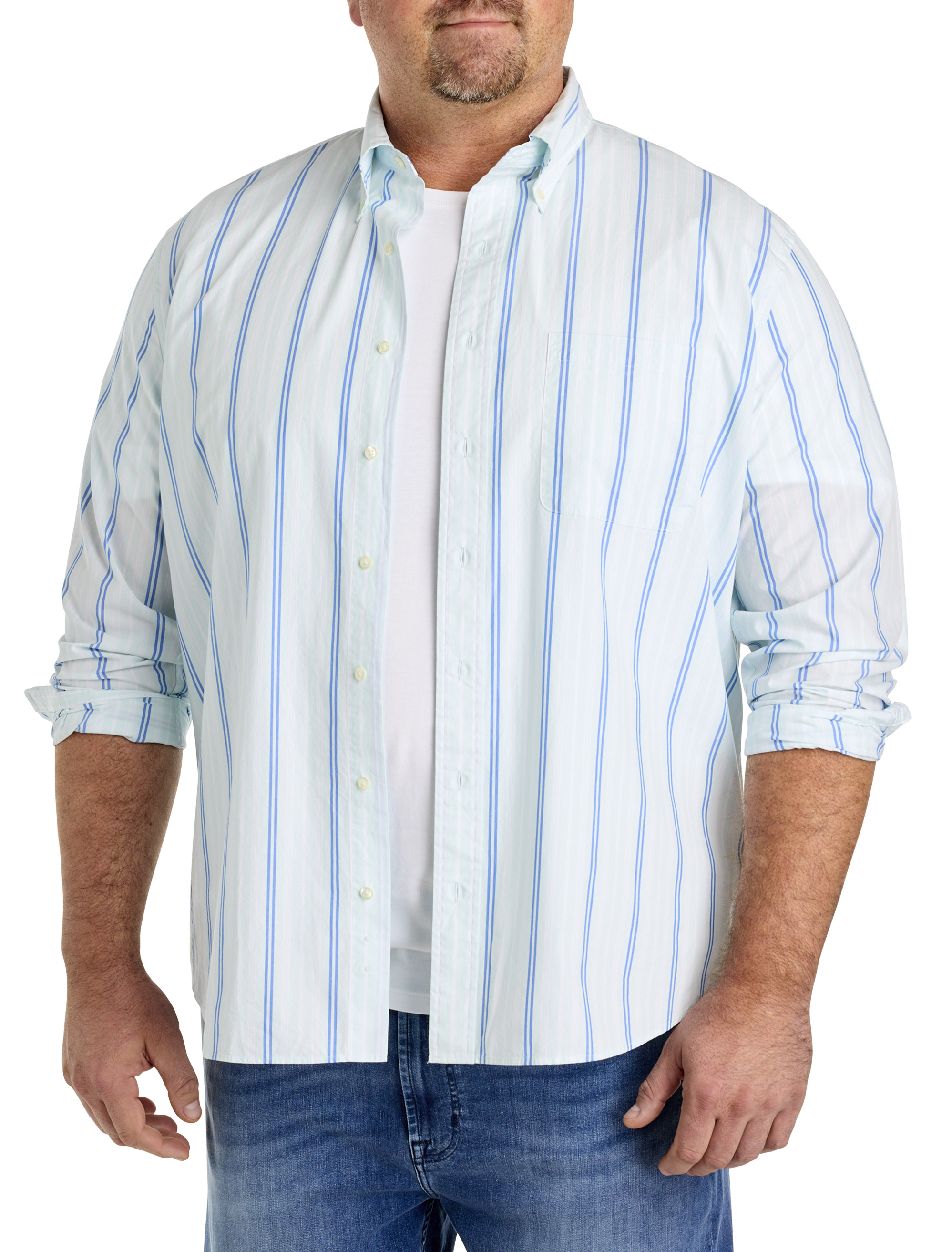 Non-Iron Striped Friday Sport Shirt