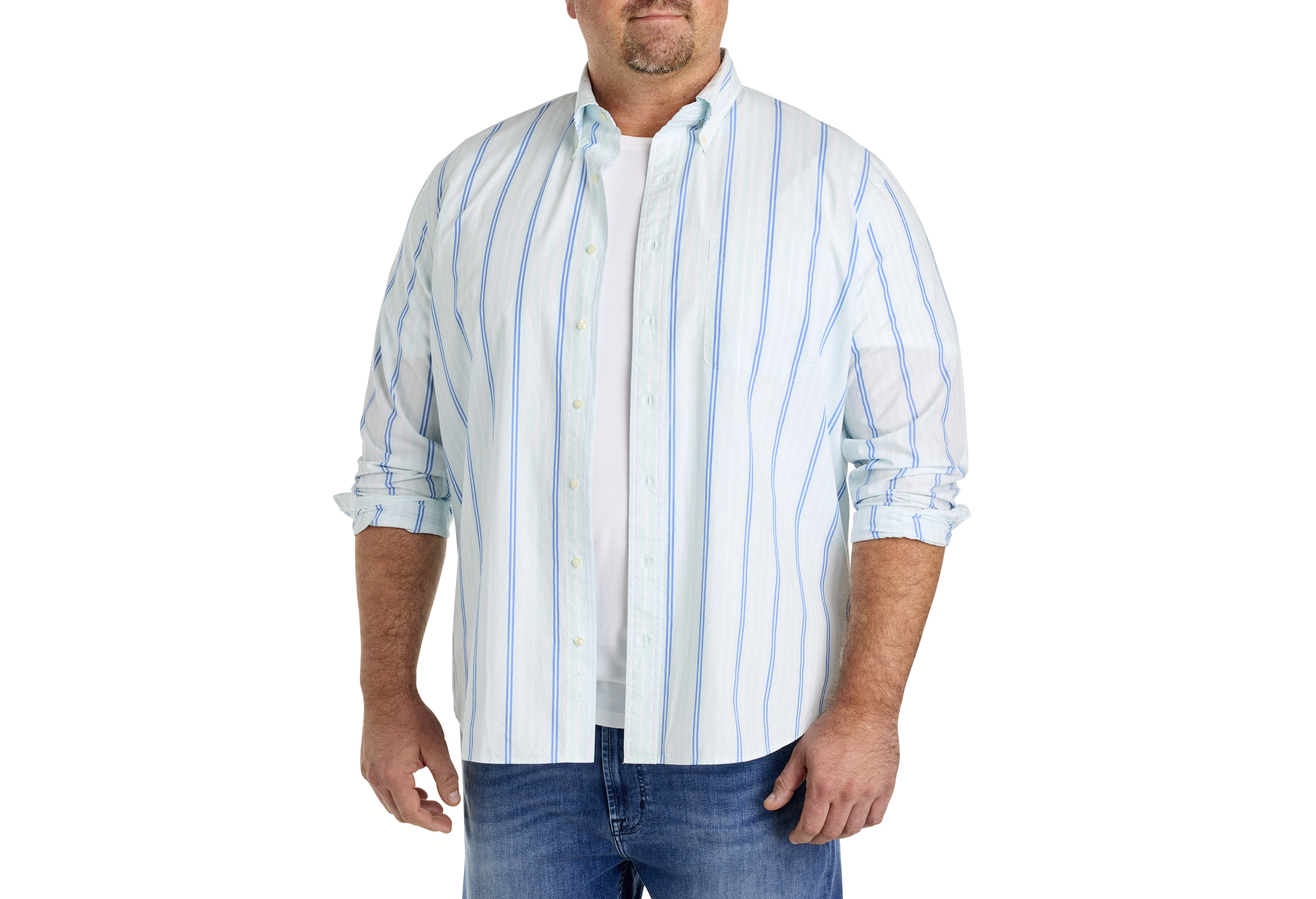 Non-Iron Striped Friday Sport Shirt