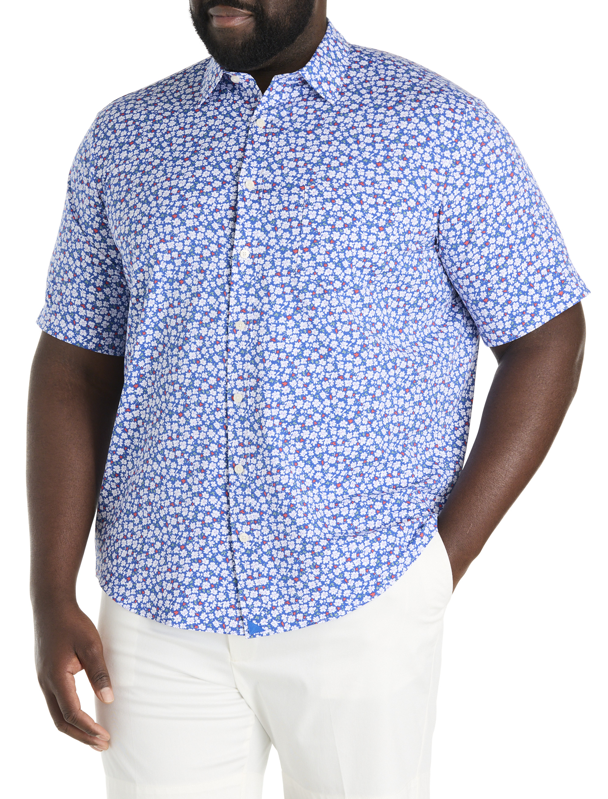 Kincaid Floral Print Performance Sport Shirt