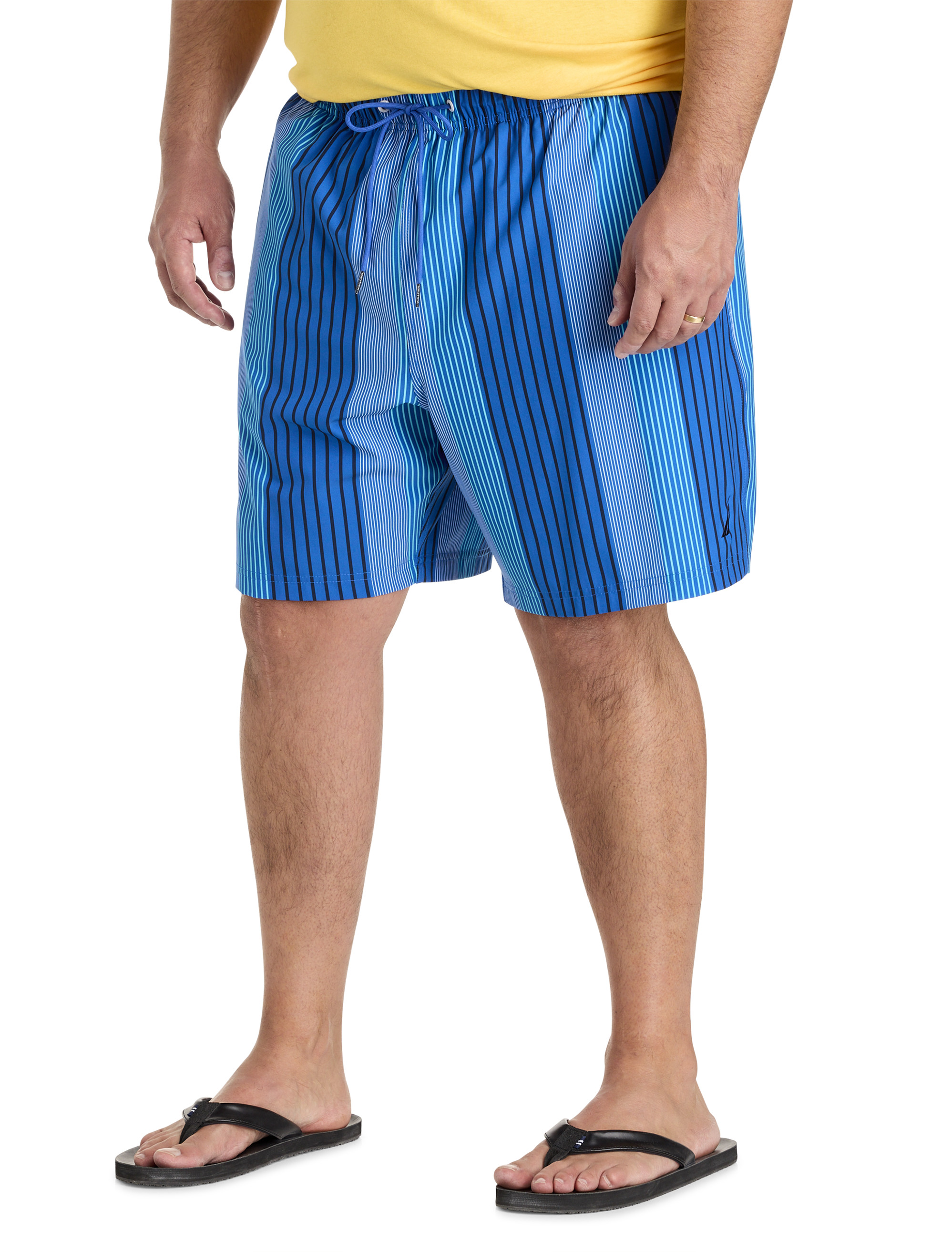 Vertical Stripe Swim Trunks