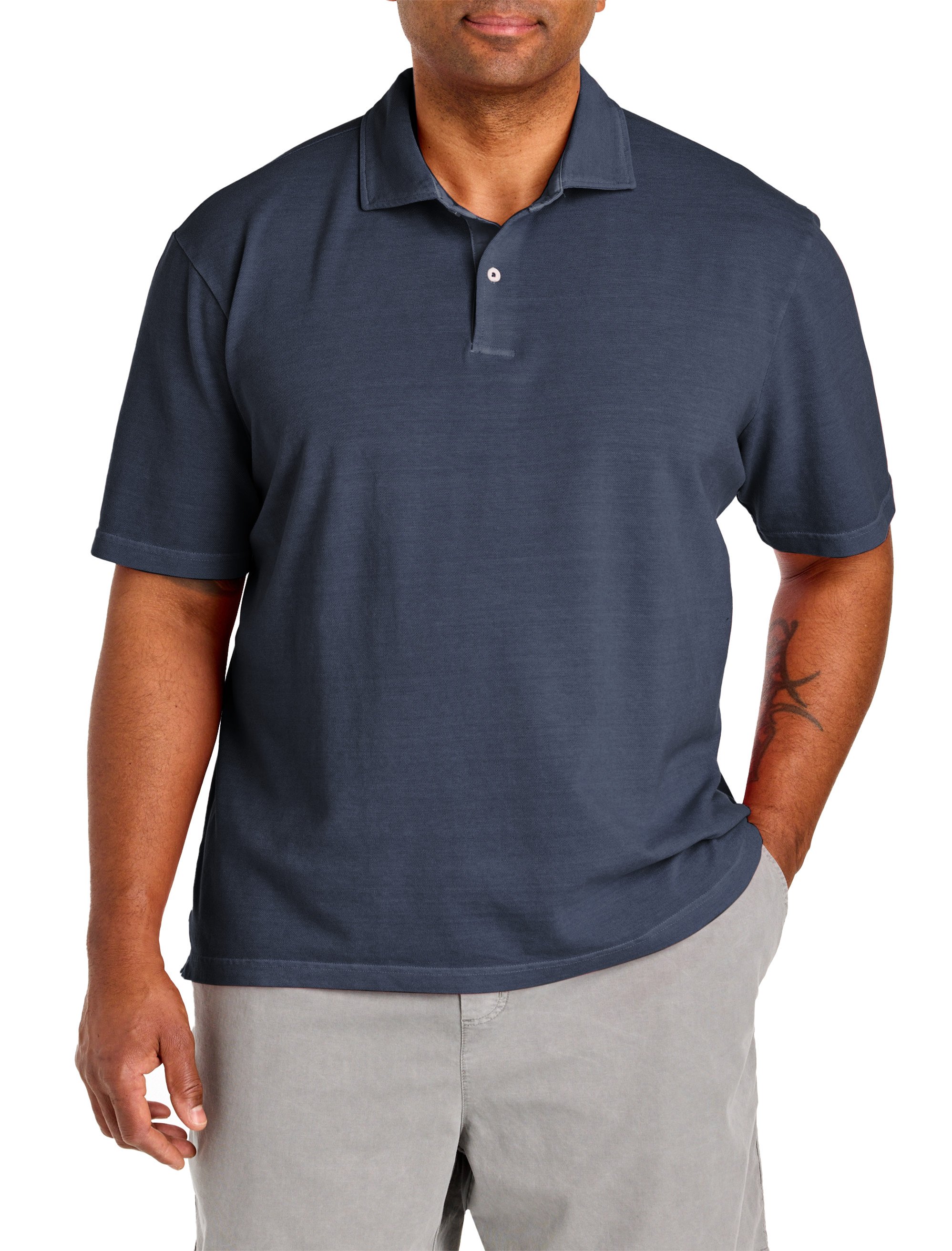 Men's Navy Blue Polo Shirts | DXL