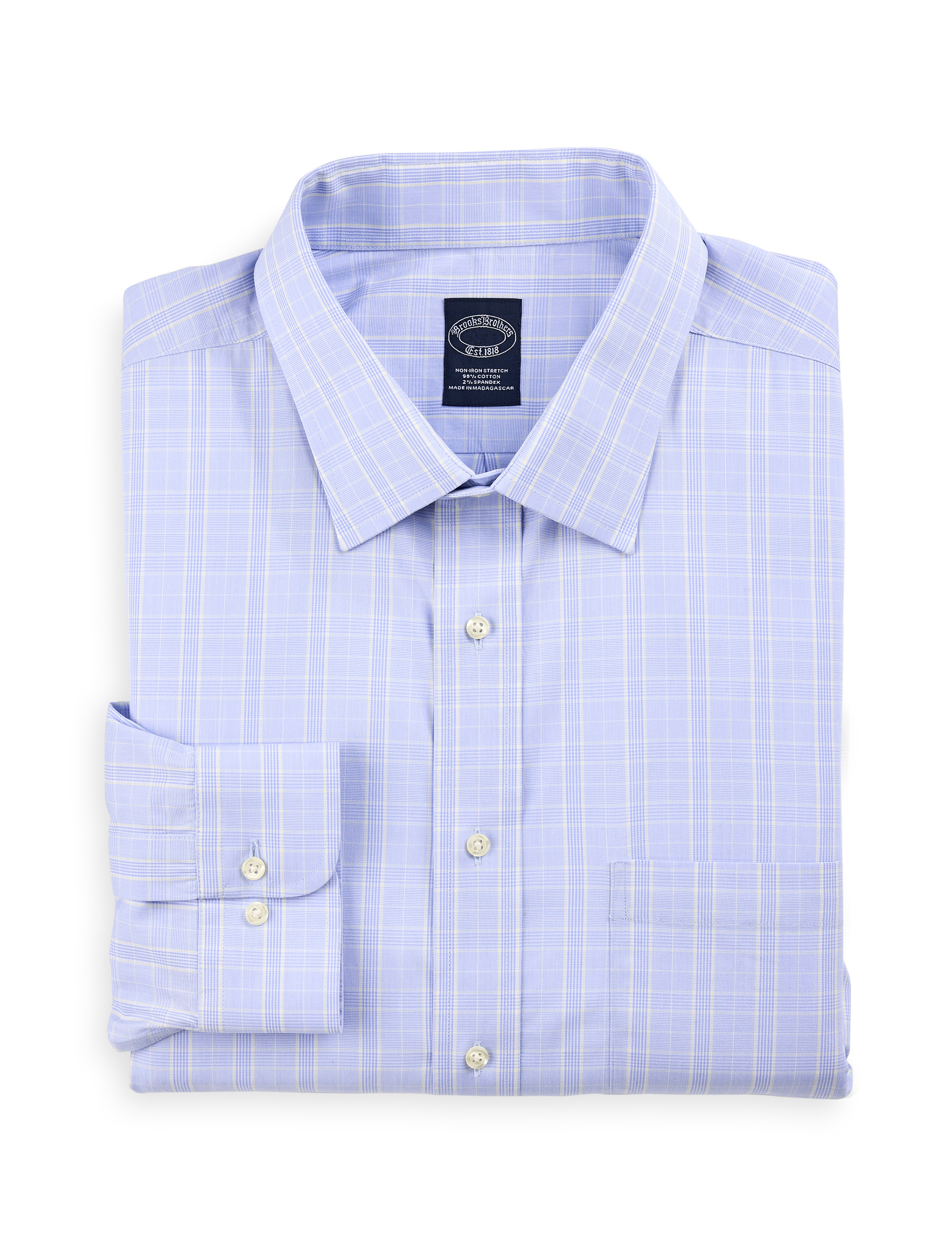 slim fit dress slacks Navy Blue Checkered Dress Shirt | The Ming Slim Fit main image 1