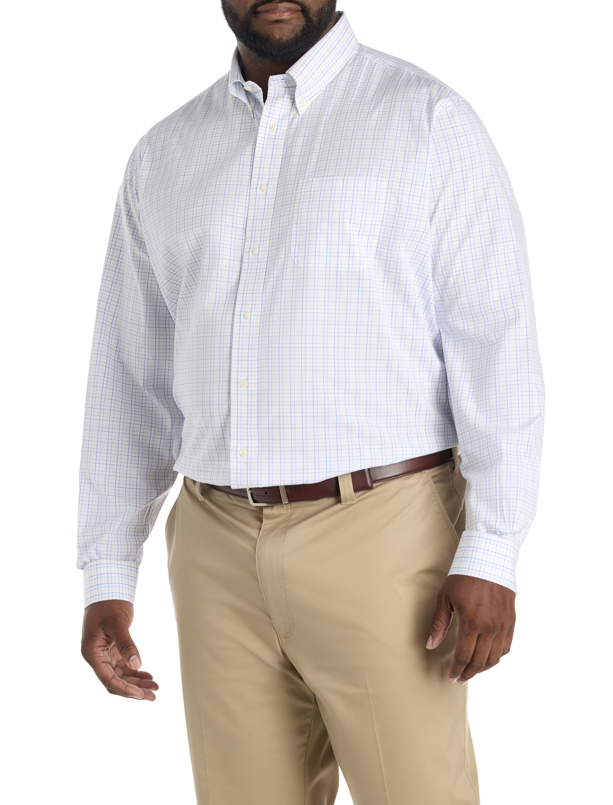 Non-Iron Tattersall Grid Dress Shirt