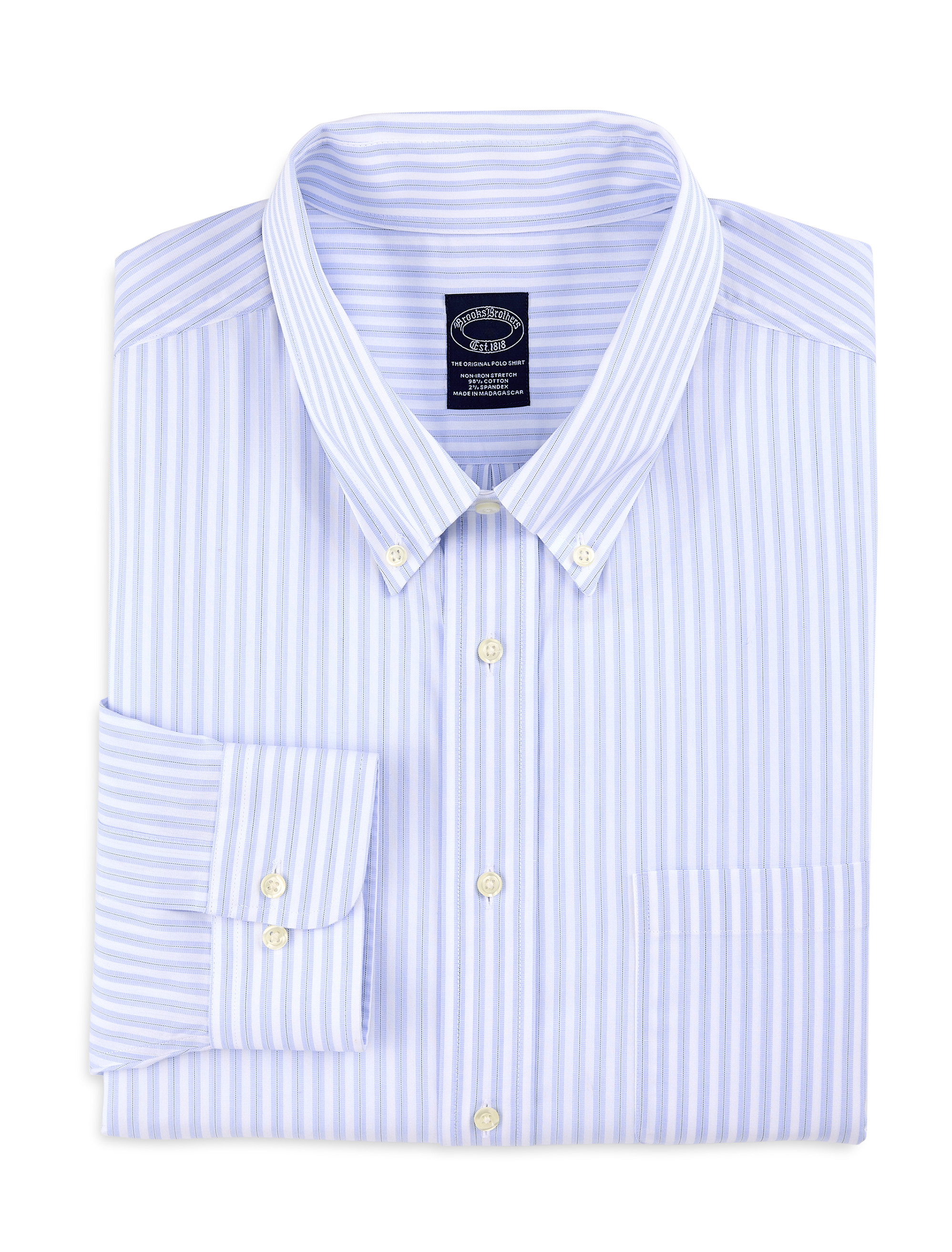 Non-Iron Grounded Striped Dress Shirt