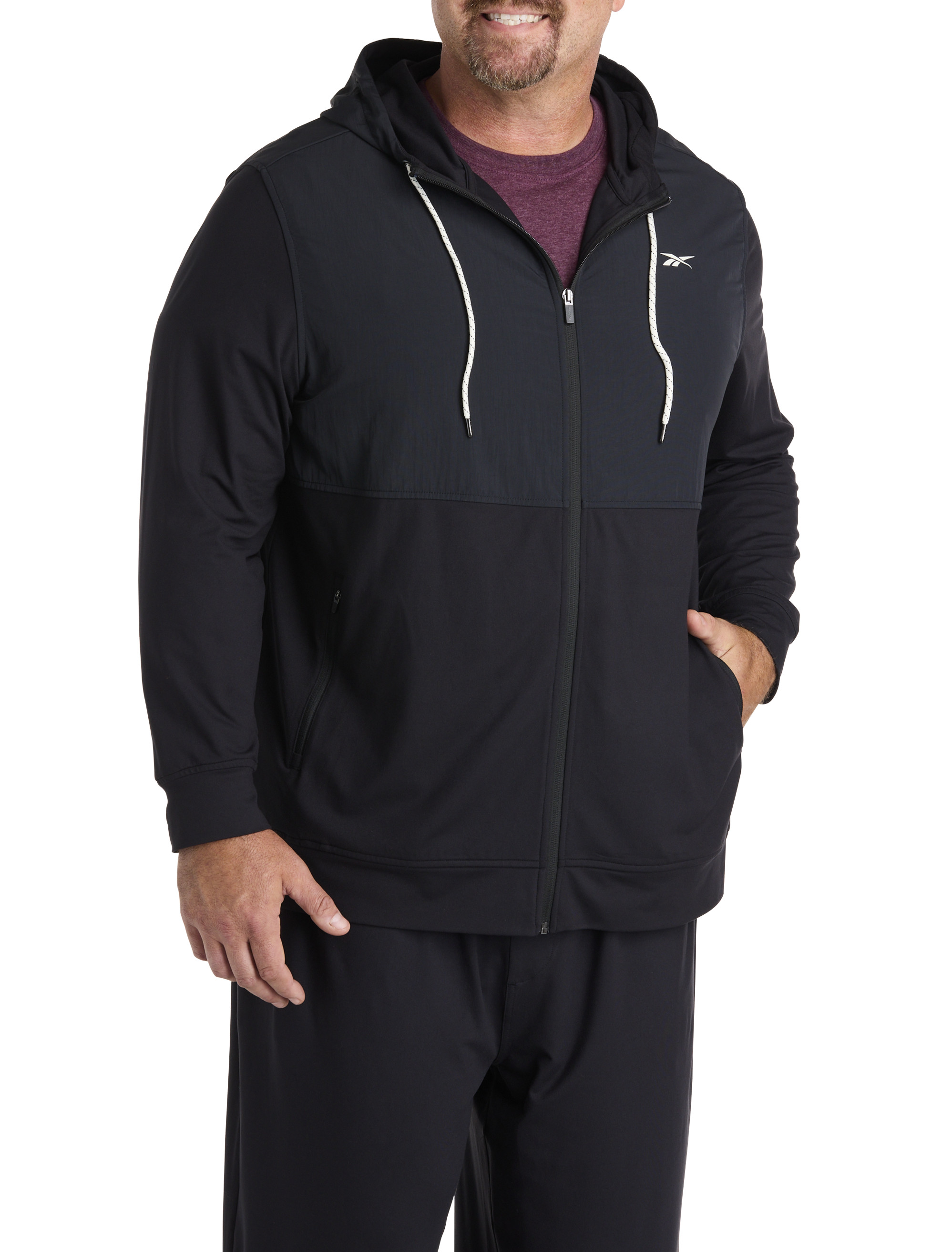 Big + Tall | Reebok 365 Mixed Media Performance Hoodie | DXL