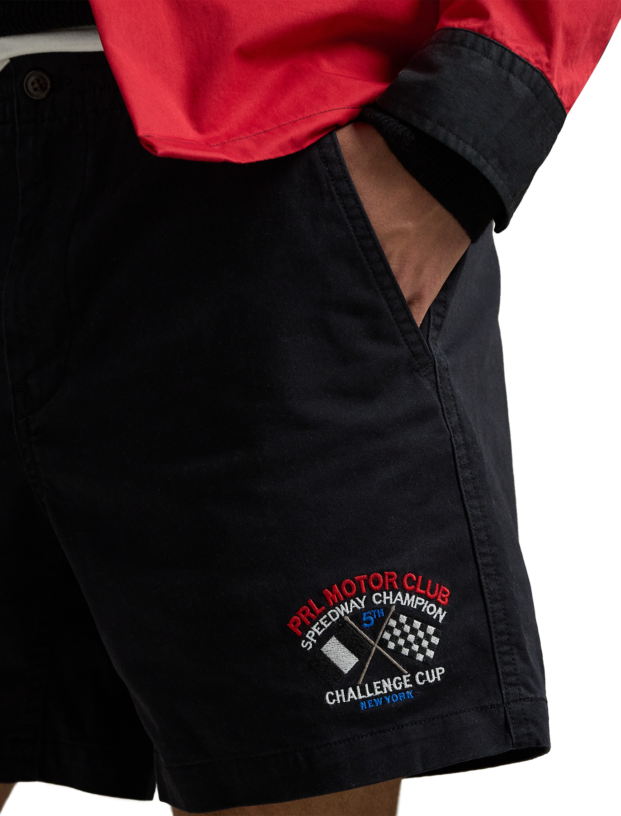 Motor Club Prepster Embroidered Twill Shorts
