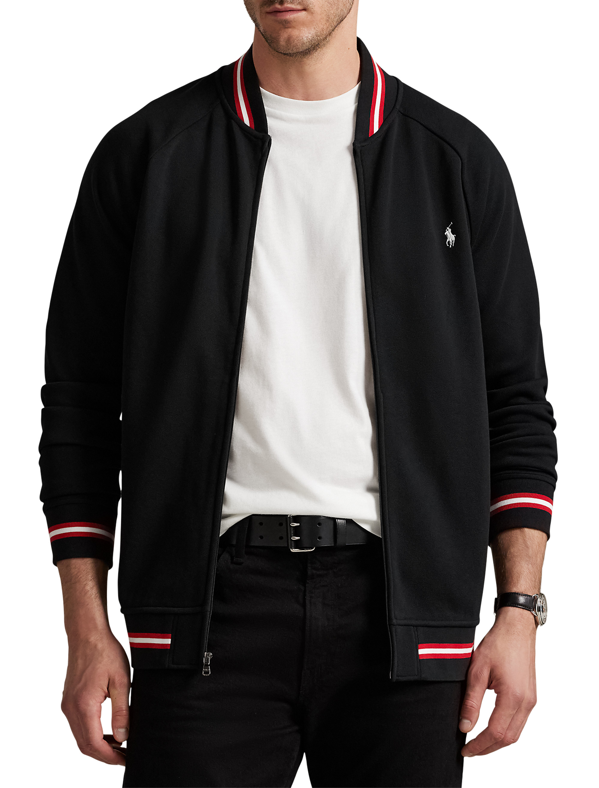 Big + Tall | Polo Ralph Lauren Double-Knit Mesh Bomber Jacket | DXL