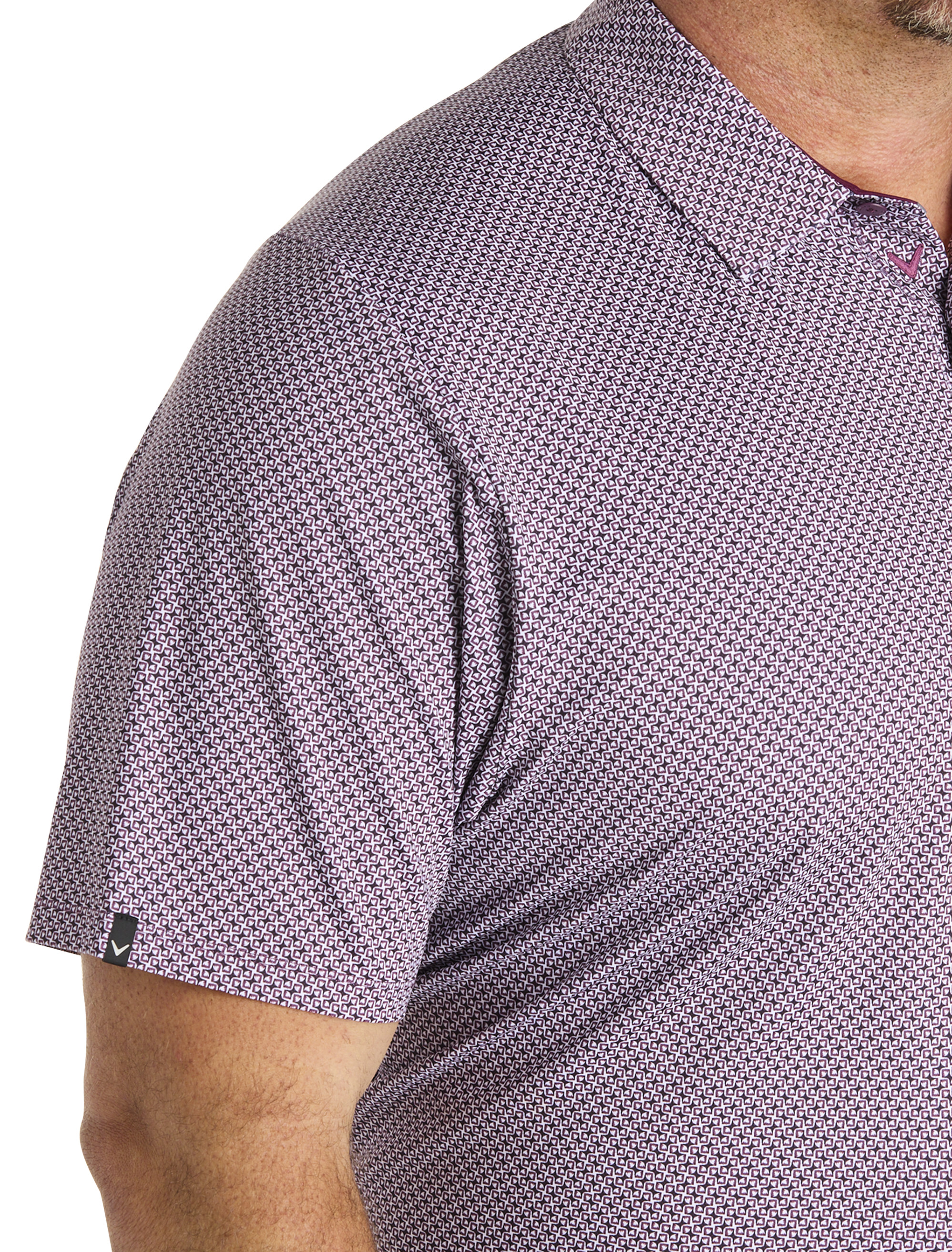 Chevron Printed Performance Polo Shirt