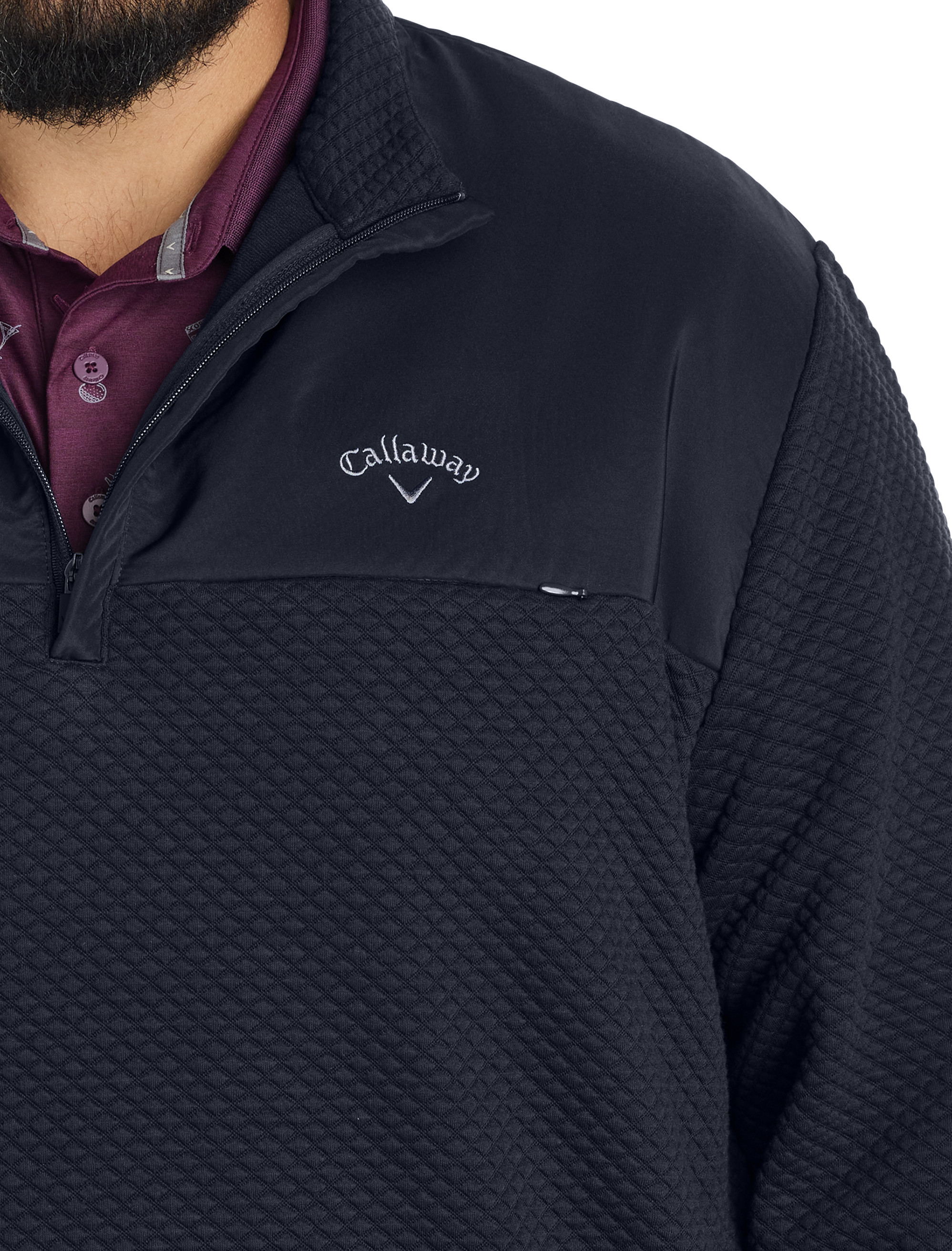 Mixed Media 1/4 Zip  Performance Pullover