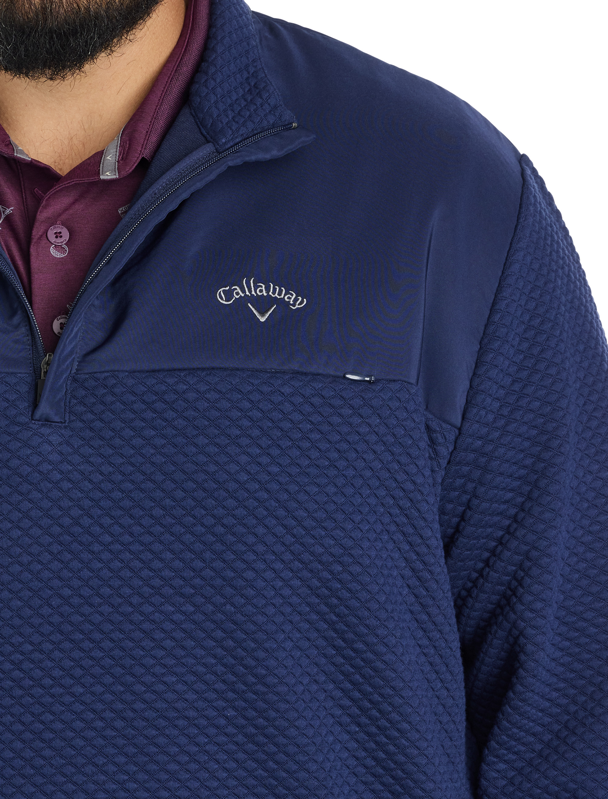 Big + Tall | Callaway Mixed Media 1/4 Zip Performance Pullover | DXL