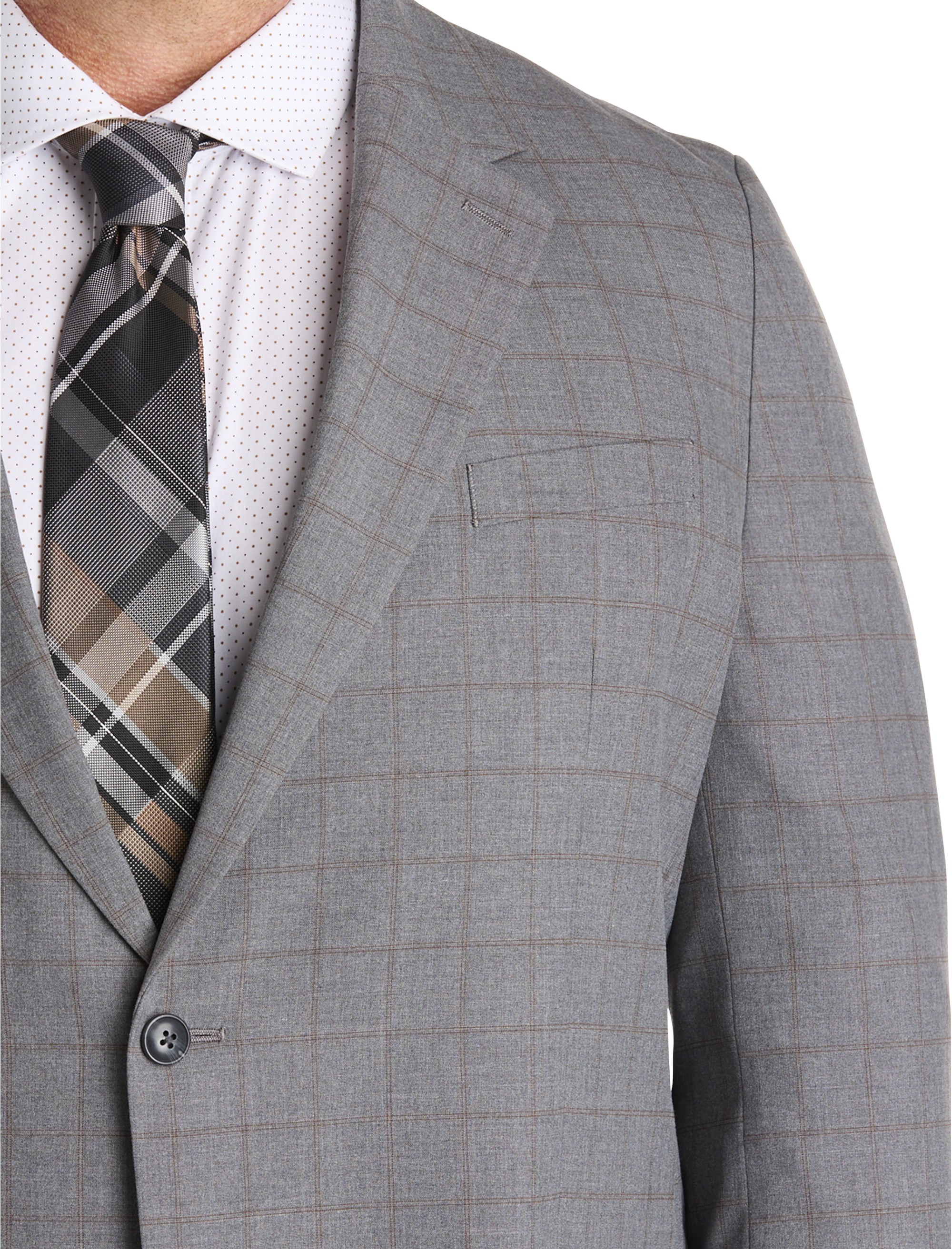 Smart Wash® Windowpane Suit Jacket - thumbnail 2