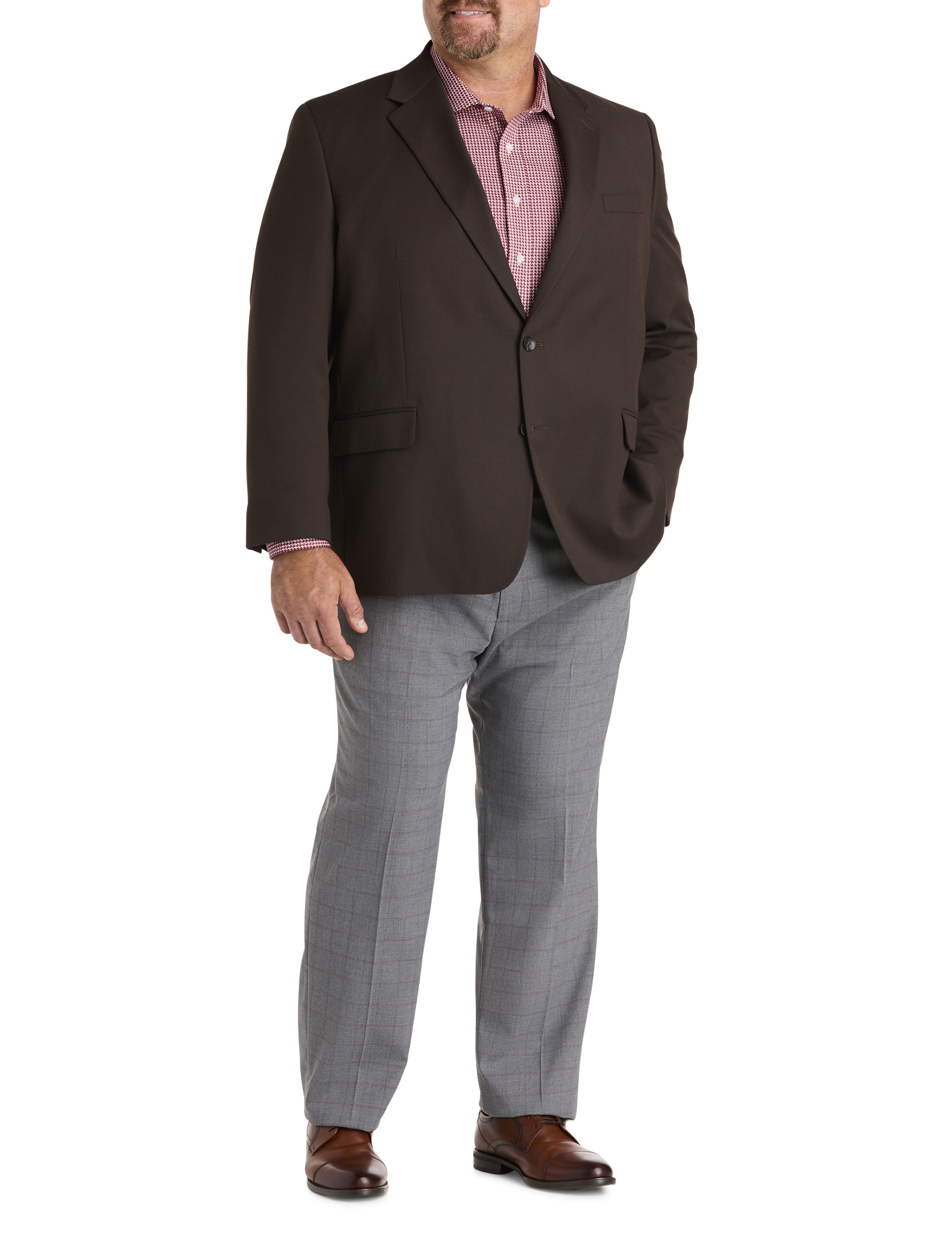 Smart Wash® Windowpane Suit Pants