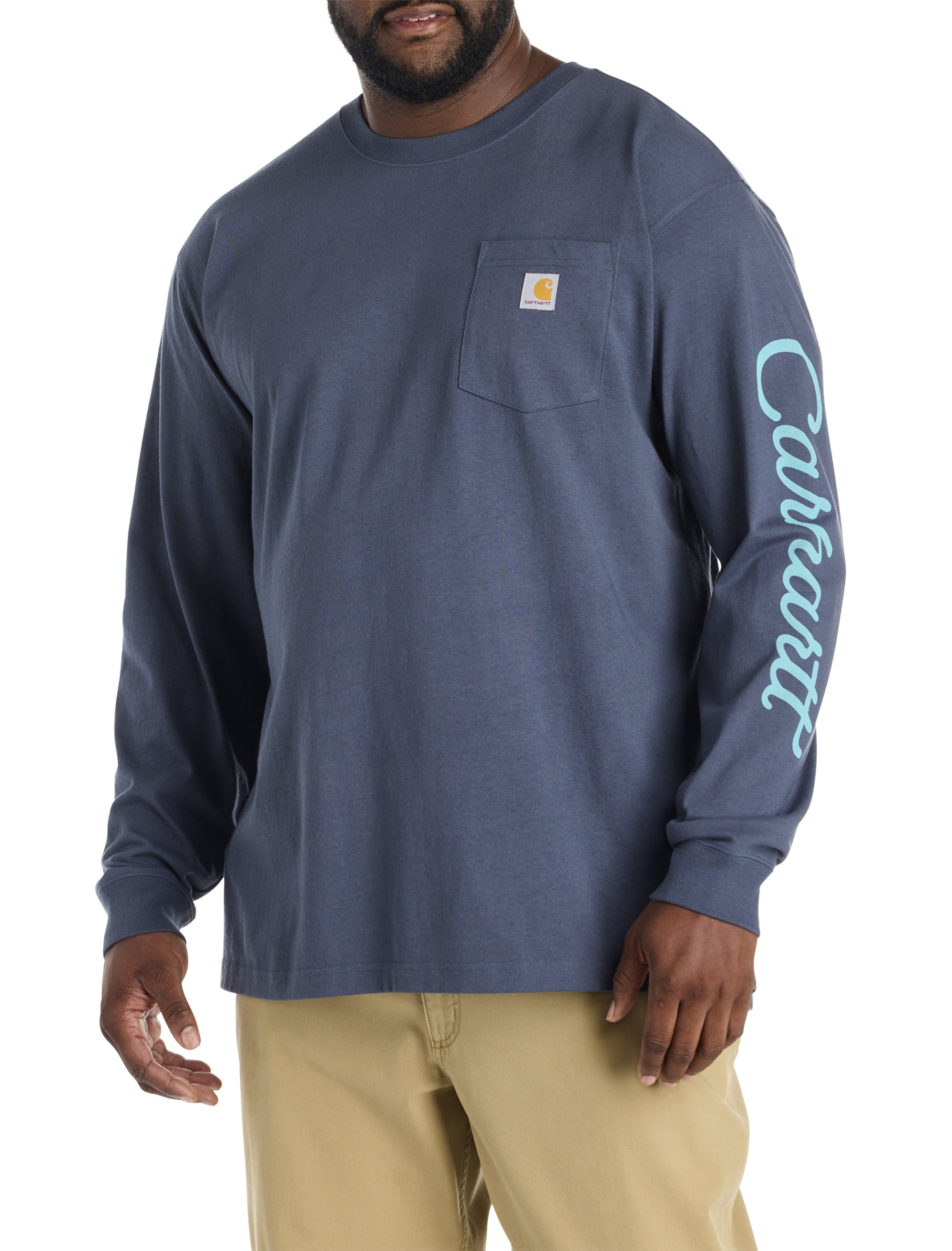 Big + Tall | Carhartt Long-Sleeve Dog Graphic Pocket T-Shirt | DXL
