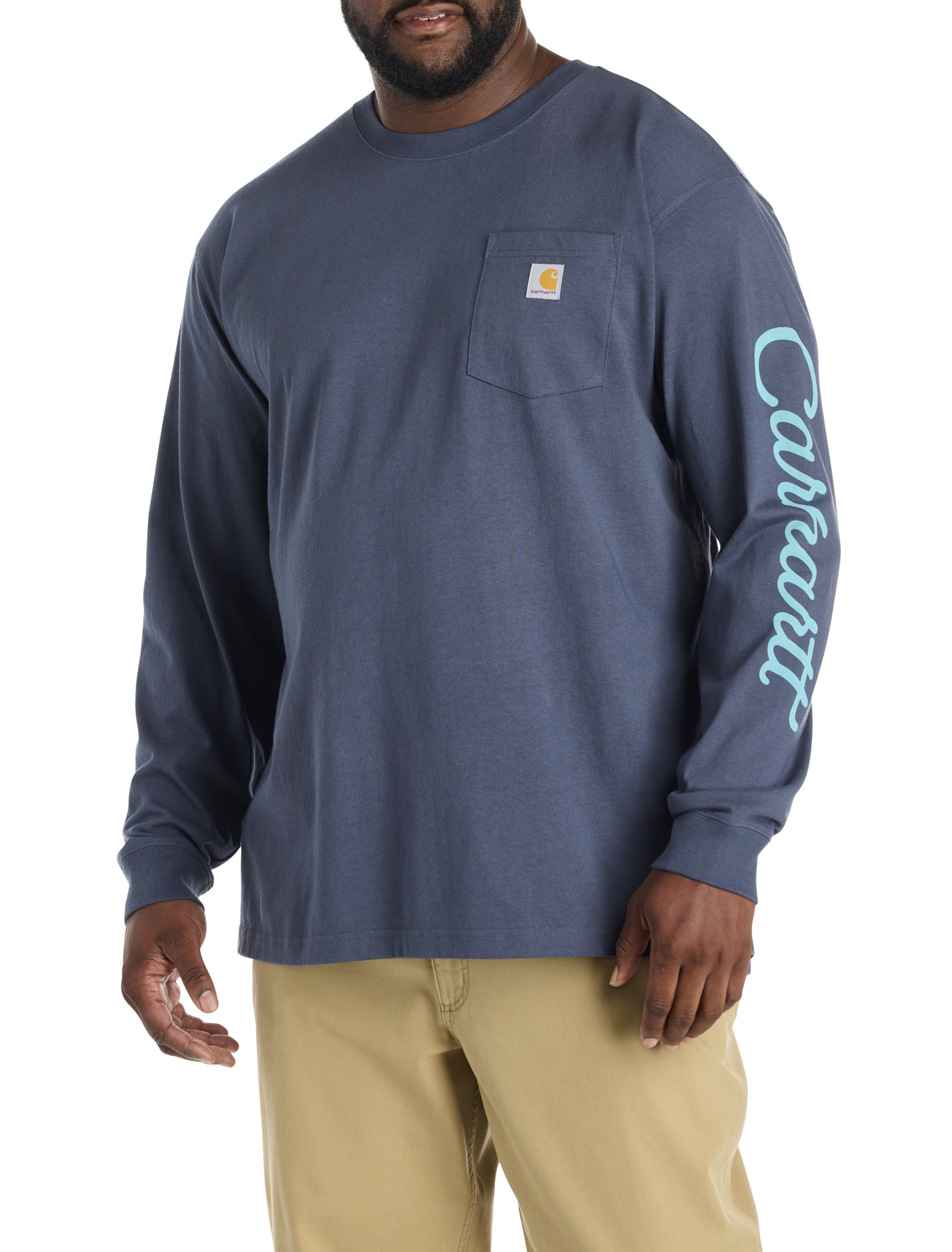 Big + Tall | Carhartt Long-Sleeve Dog Graphic Pocket T-Shirt | DXL