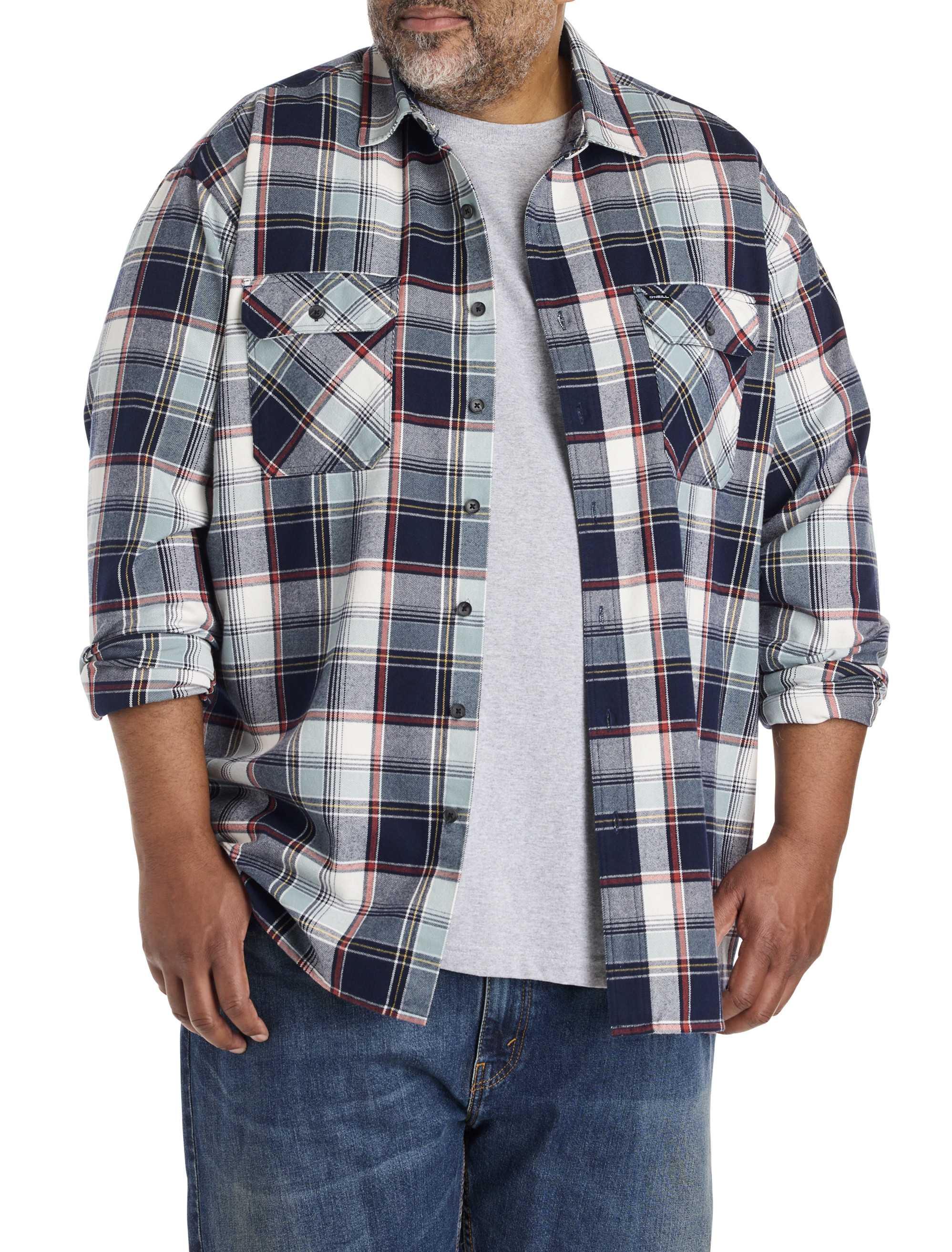 Big + Tall | O'Neill Winslow Plaid Flannel Sport Shirt | DXL