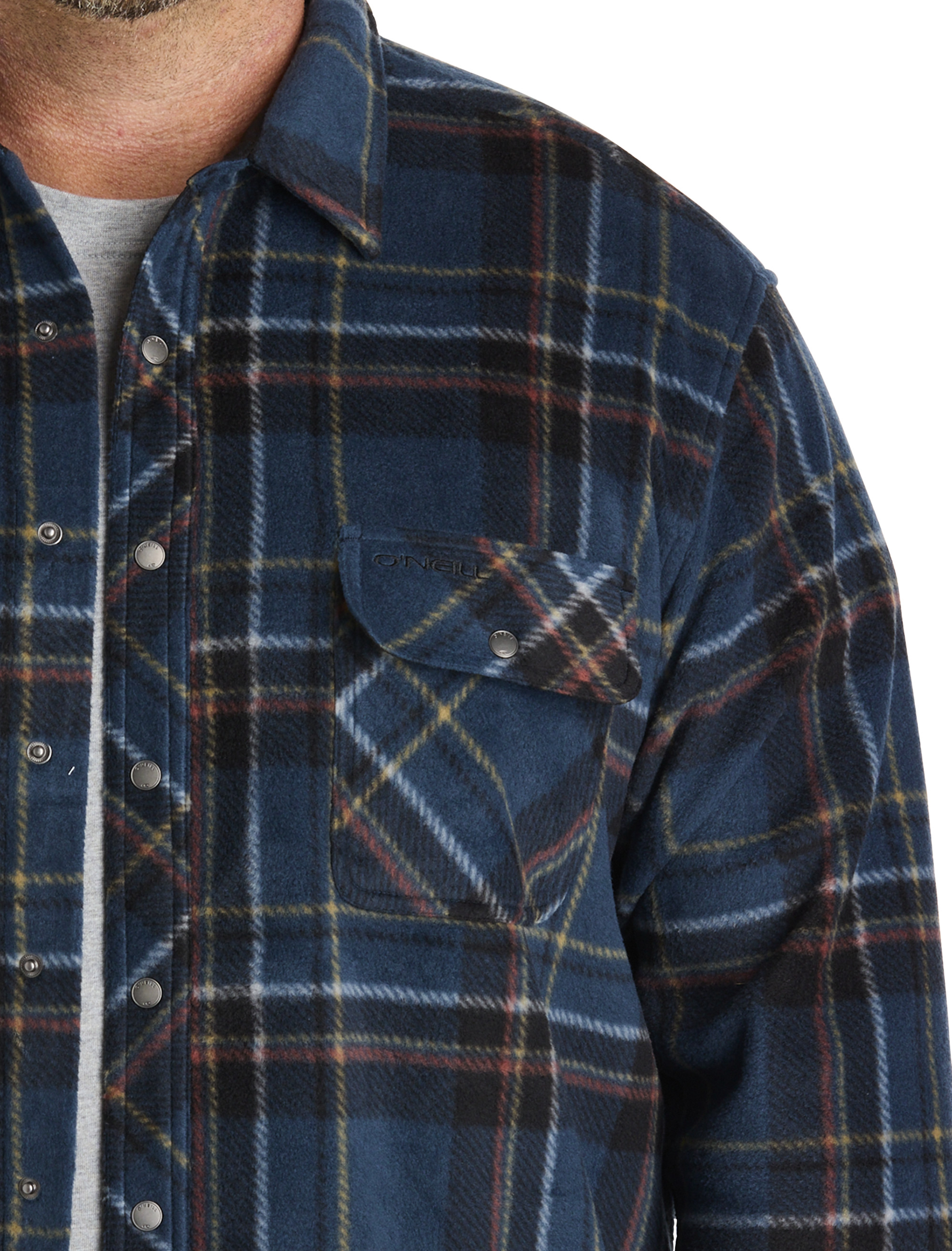 Glacier Plaid Superfleece Flannel Shirt Jacket