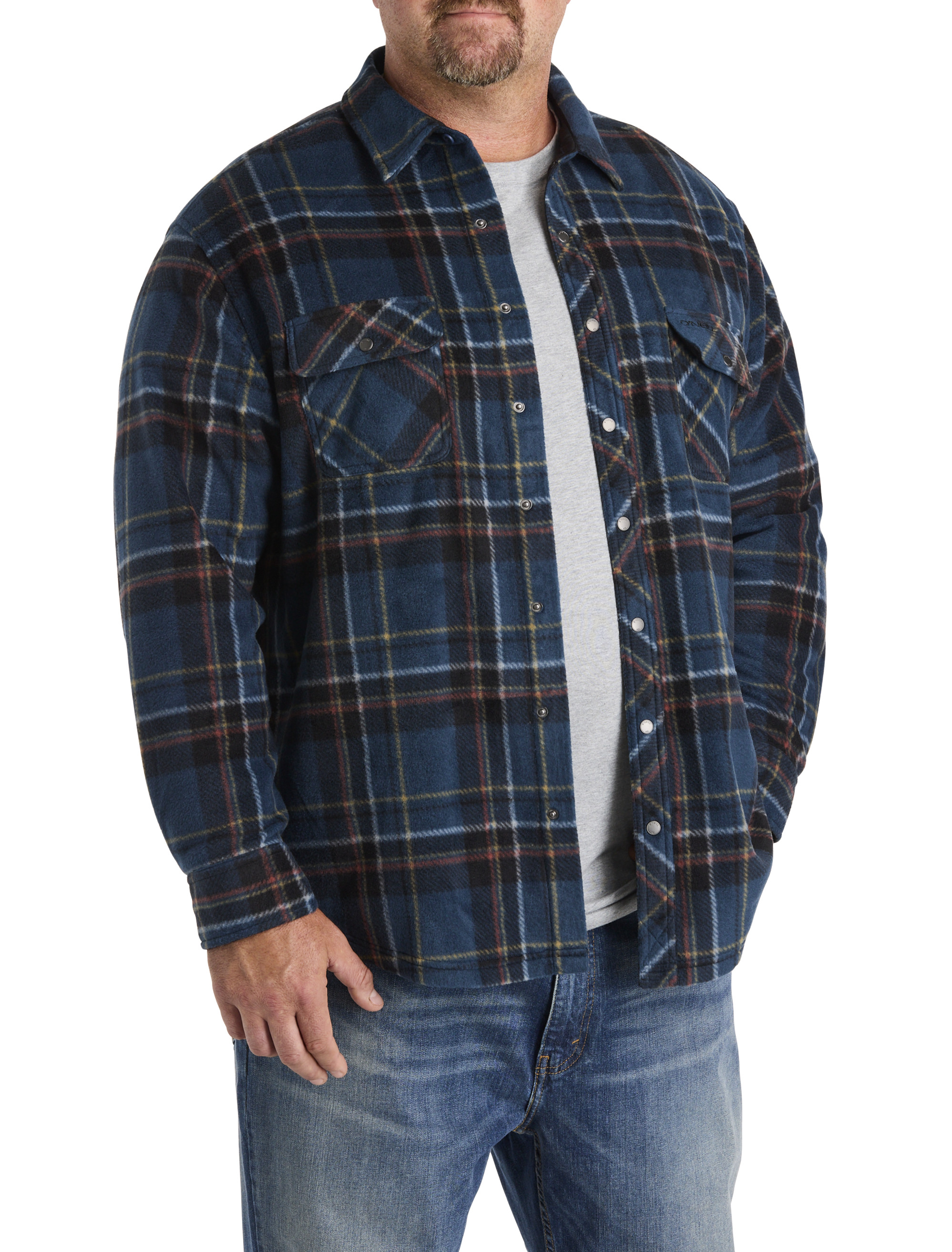Glacier Plaid Superfleece Flannel Shirt Jacket