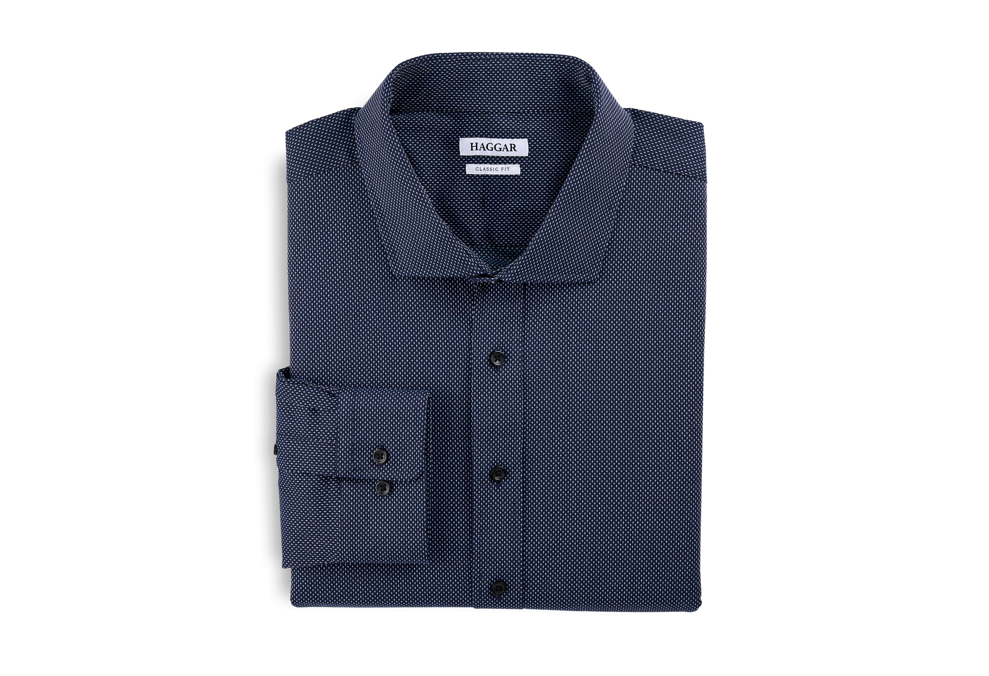 Wrinkle-Resistant Micro Print Dress Shirt