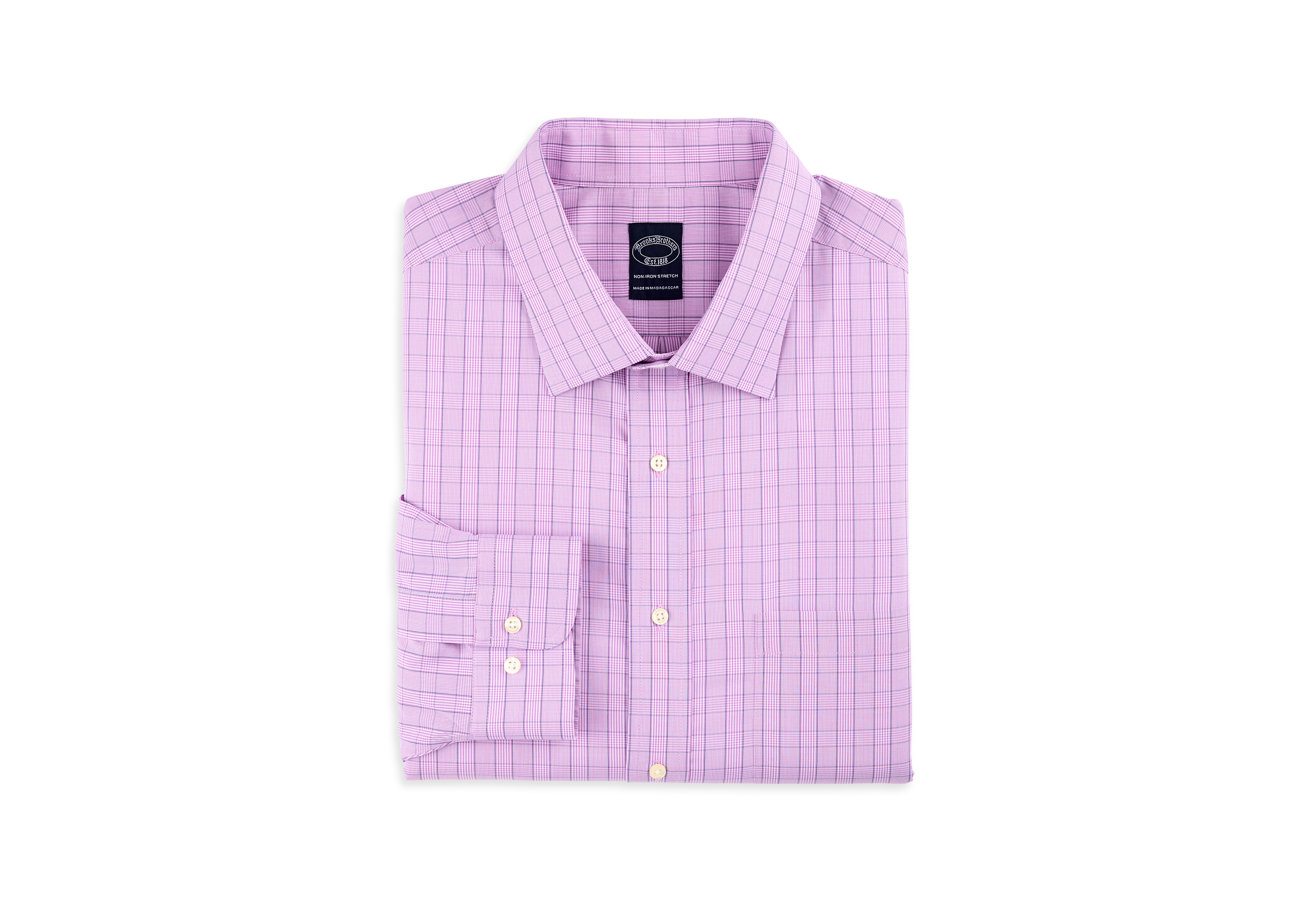Non-Iron Tonal Glen Plaid Dress Shirt