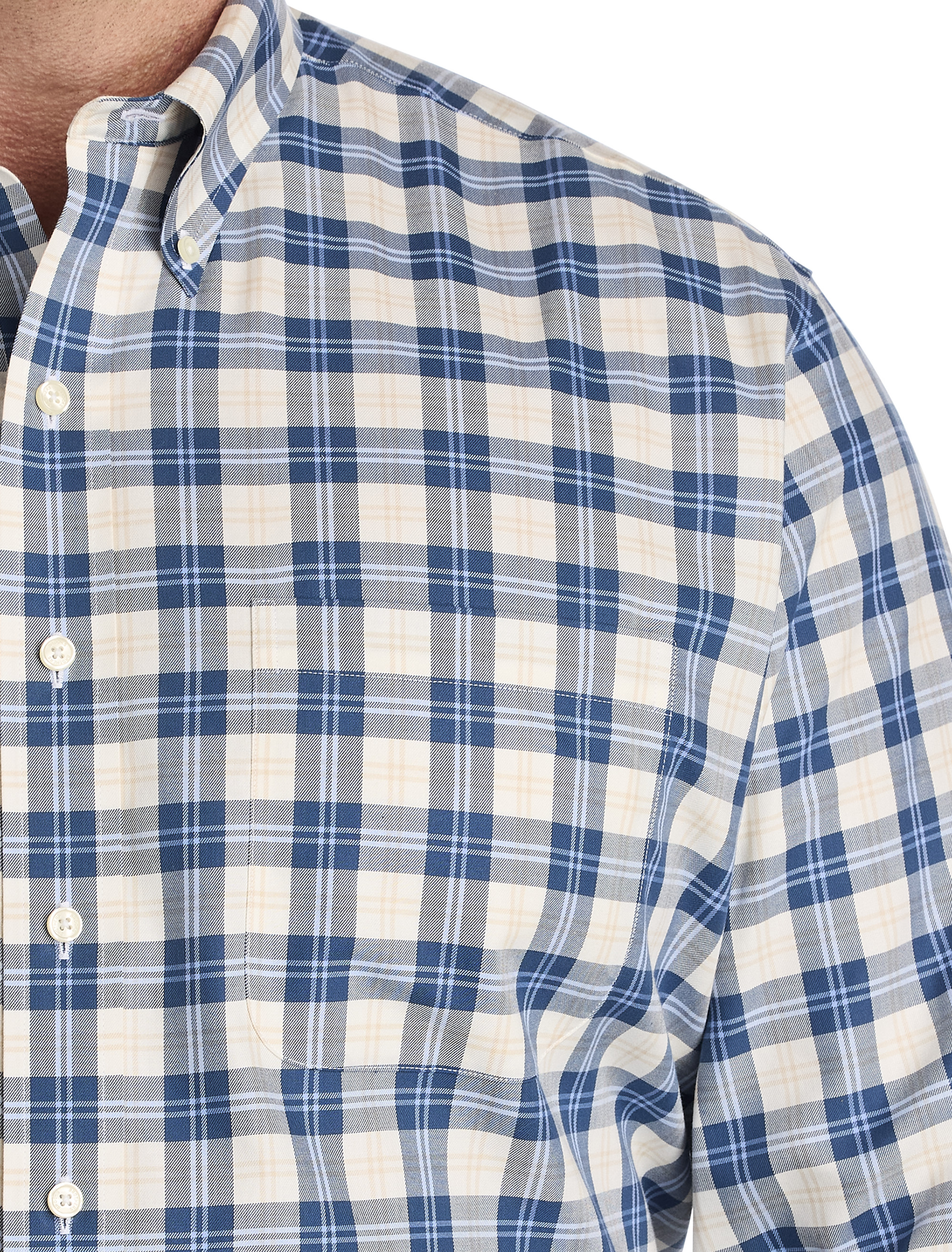 Non-Iron Plaid Twill Sport Shirt