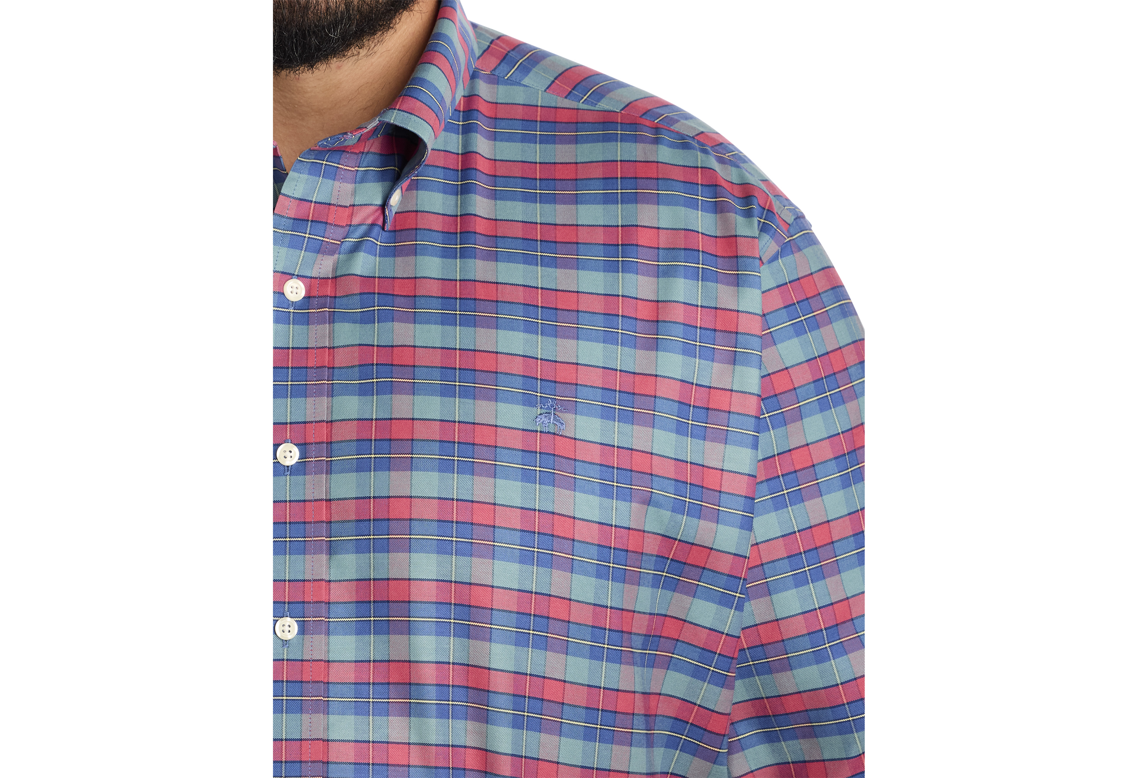 Non-Iron Oxford Plaid Sport Shirt