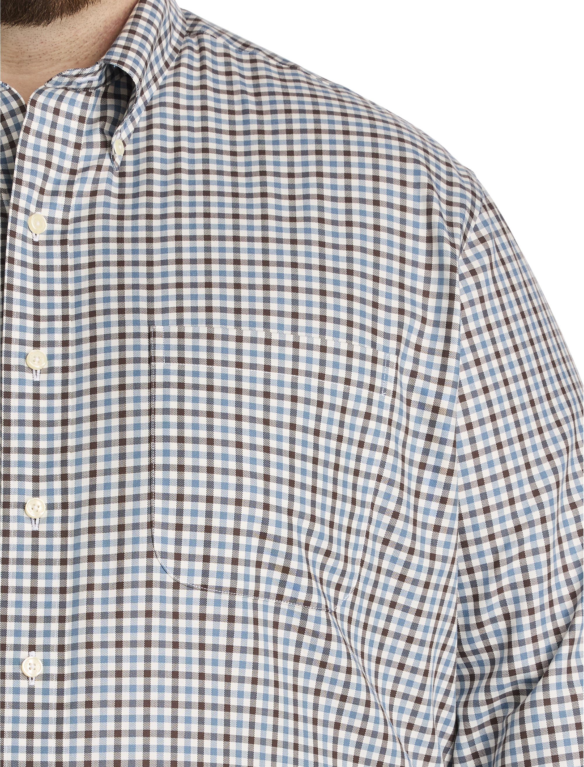Non-Iron Gingham Sport Shirt - thumbnail 3