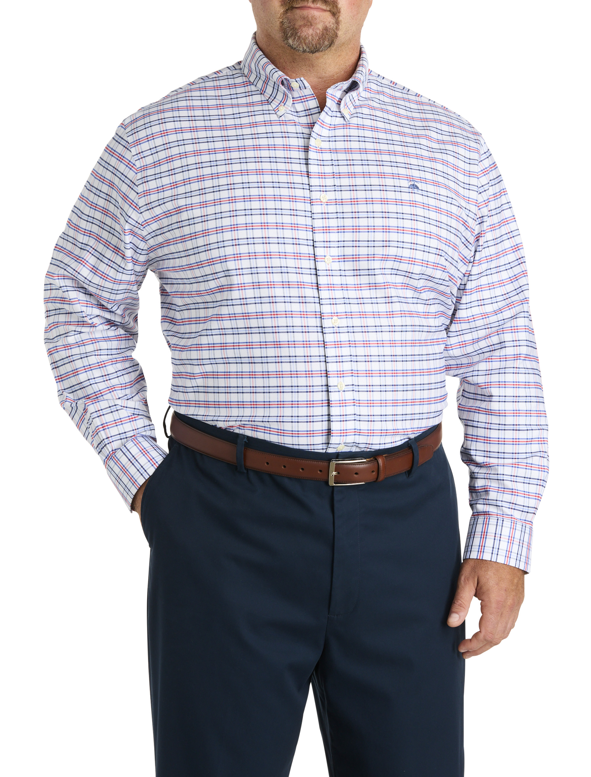 Non-Iron Triple Windowpane Sport Shirt
