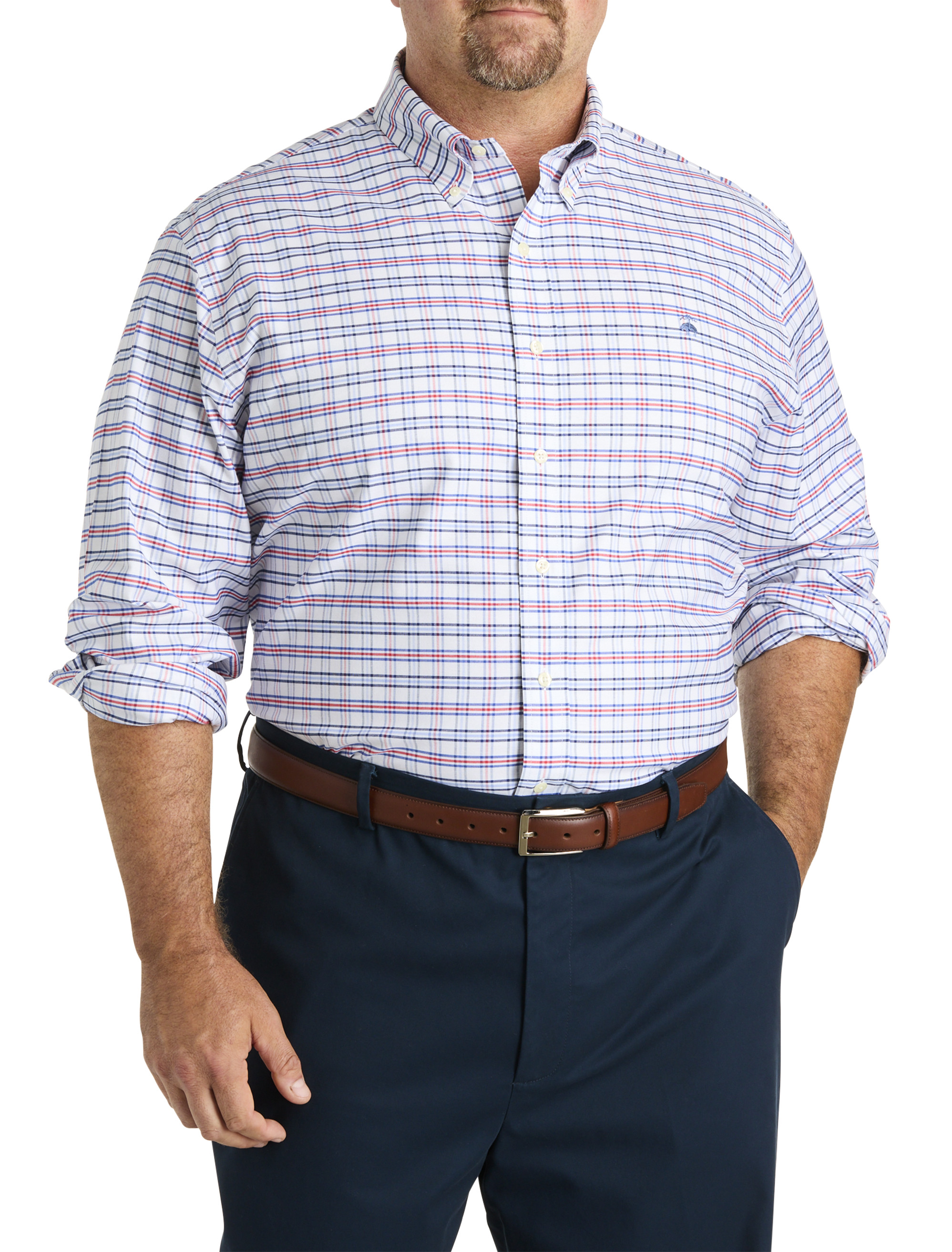 Non-Iron Triple Windowpane Sport Shirt