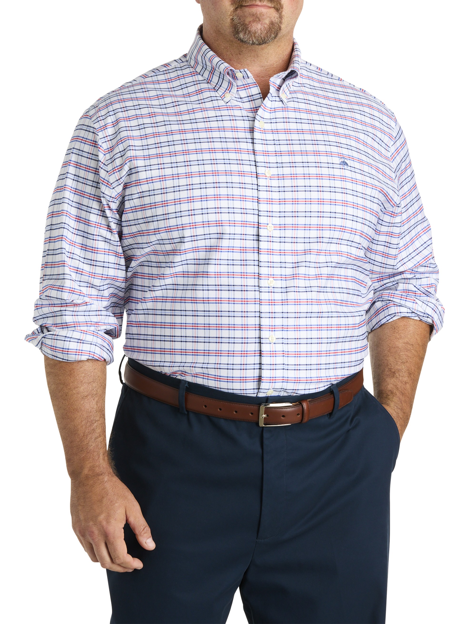 Non-Iron Triple Windowpane Sport Shirt