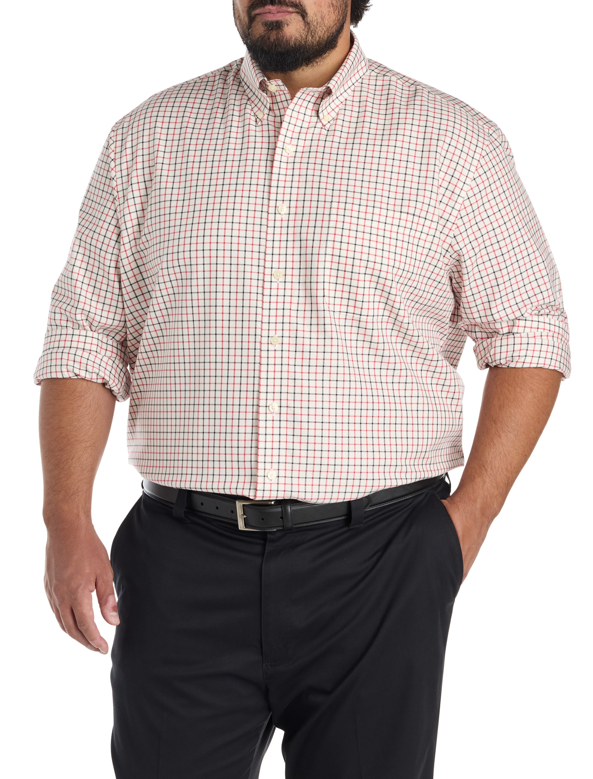 Non-Iron Plaid Sport Shirt