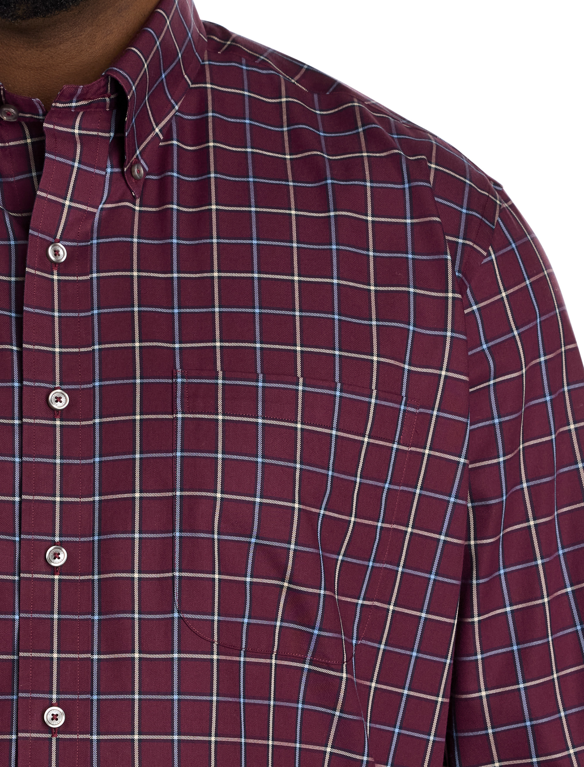 Non-Iron Windowpane Sport Shirt